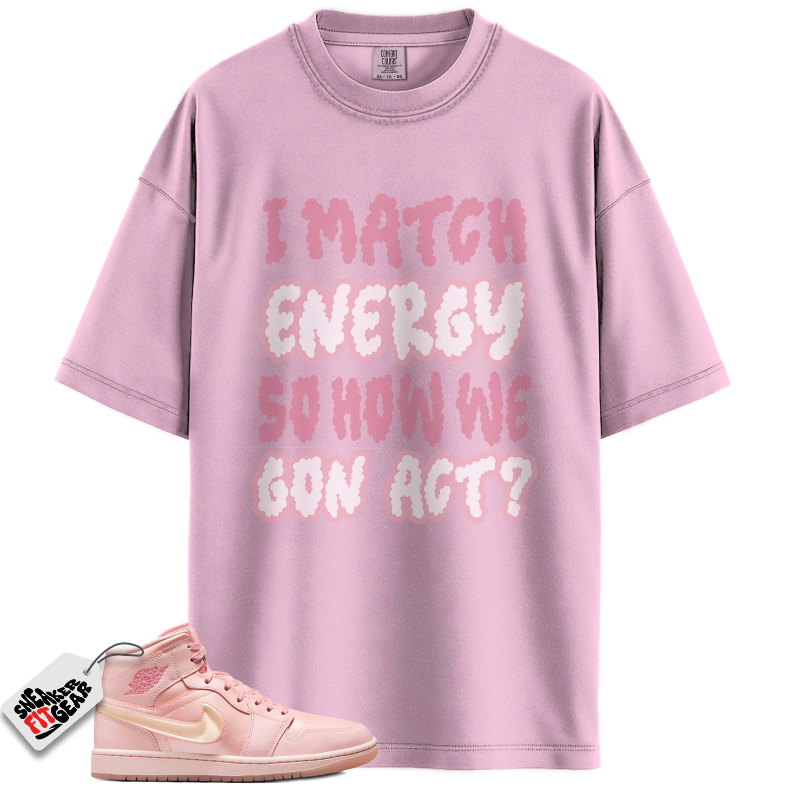 Women's Jordan 1 Mid Patent Valentine's Day Match Shirts, Back On My Bull Shit To Match Women's Jordan 1 Mid Patent Valentine's Day Main image
