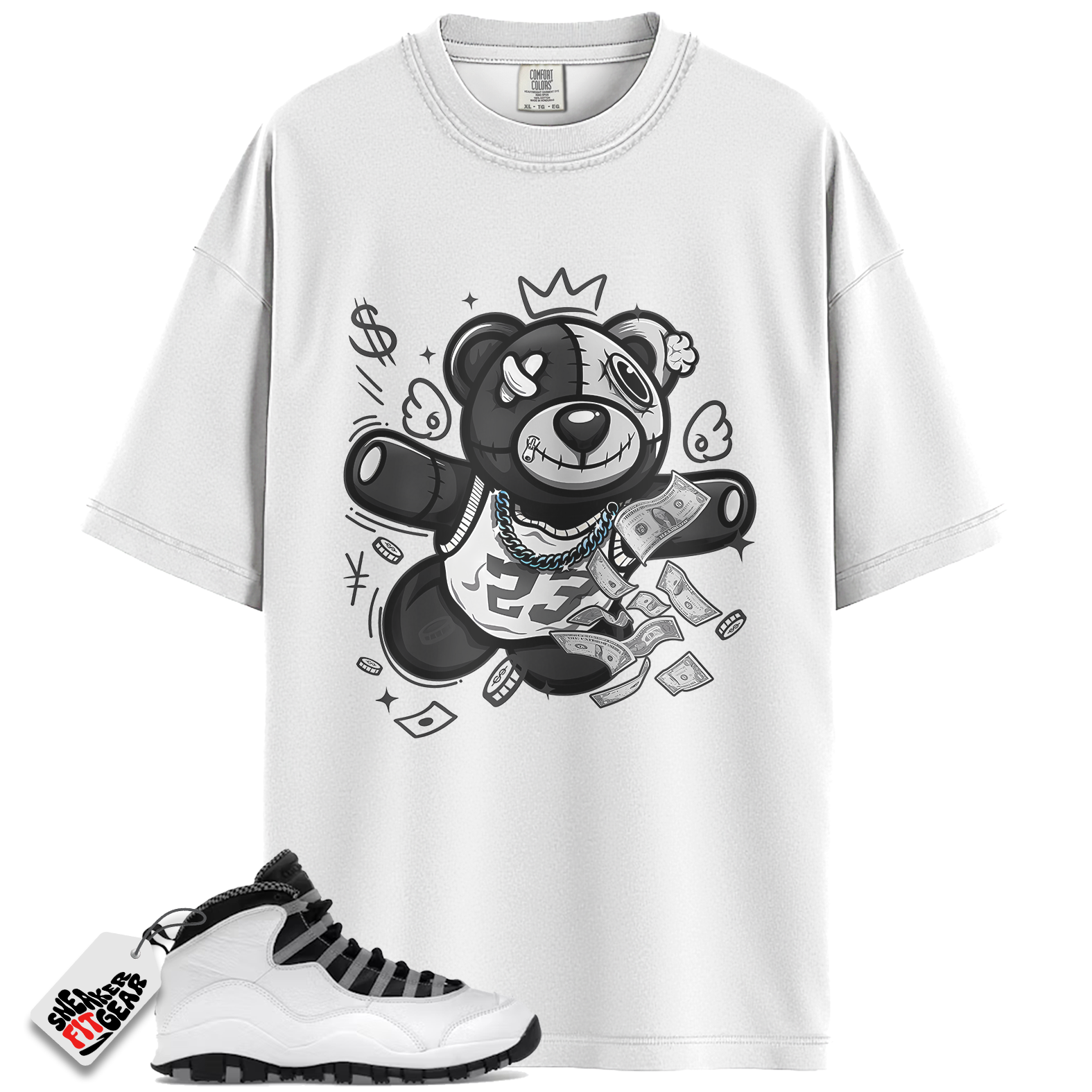 Jordan 10 Retro OG Steel Match Shirts, Fly Bear Shirt To Match Jordan 10 Retro OG Steel