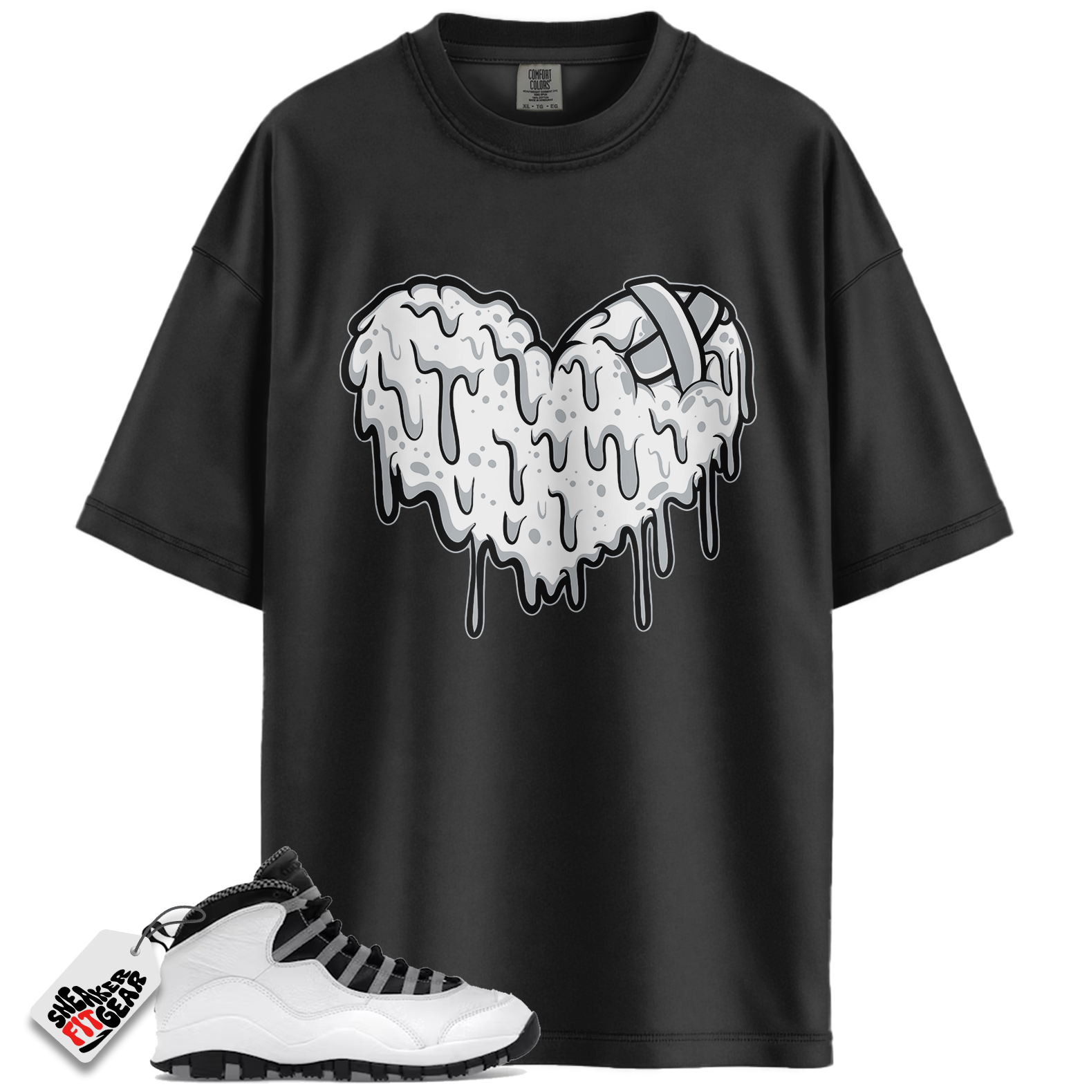 Jordan 10 Retro OG Steel Match Shirts, Heart Shirt To Match Jordan 10 Retro OG Steel