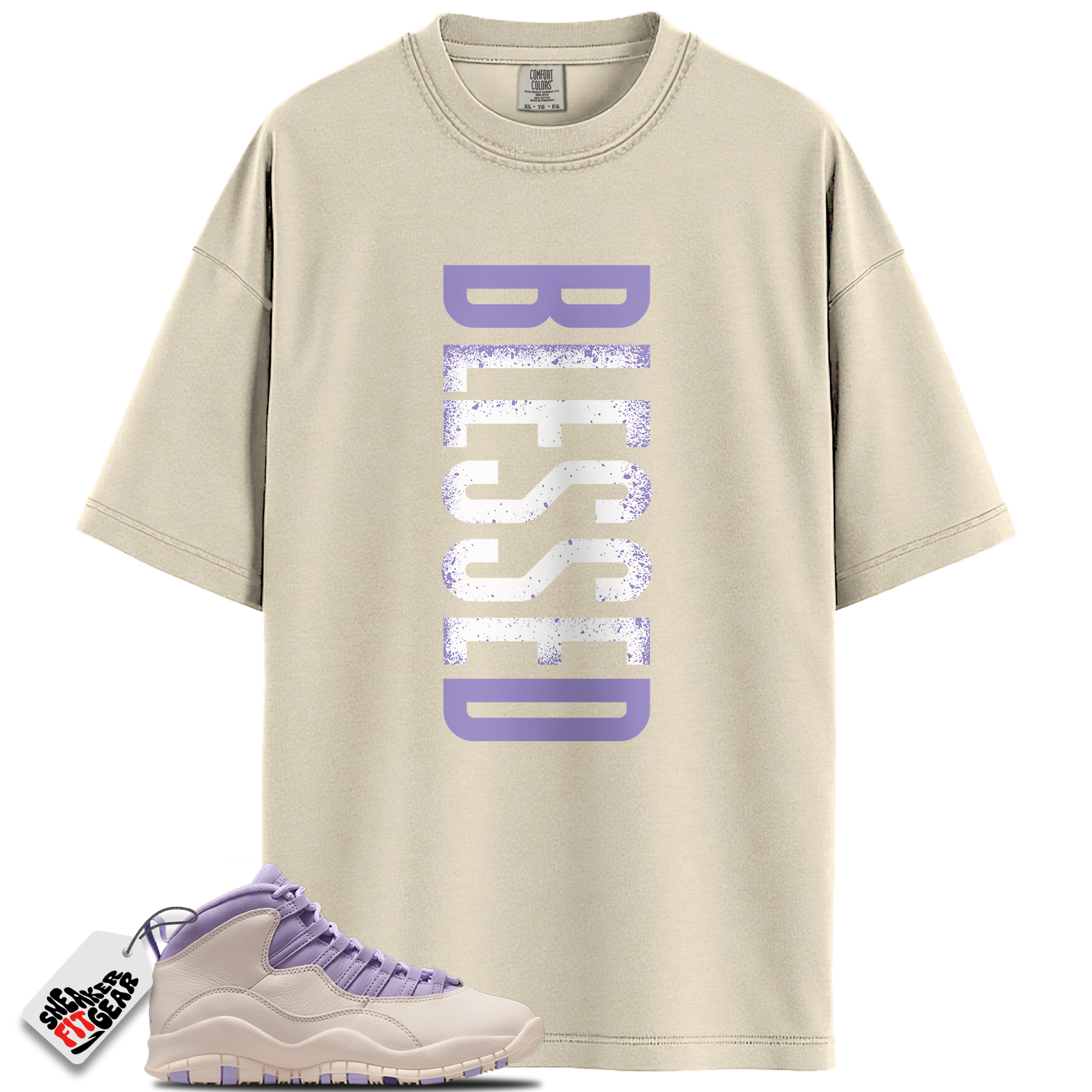 Women's Jordan 10 Retro Hydrangeas Match Shirts, Blessed Shirt To Match Women's Jordan 10 Retro Hydrangeas