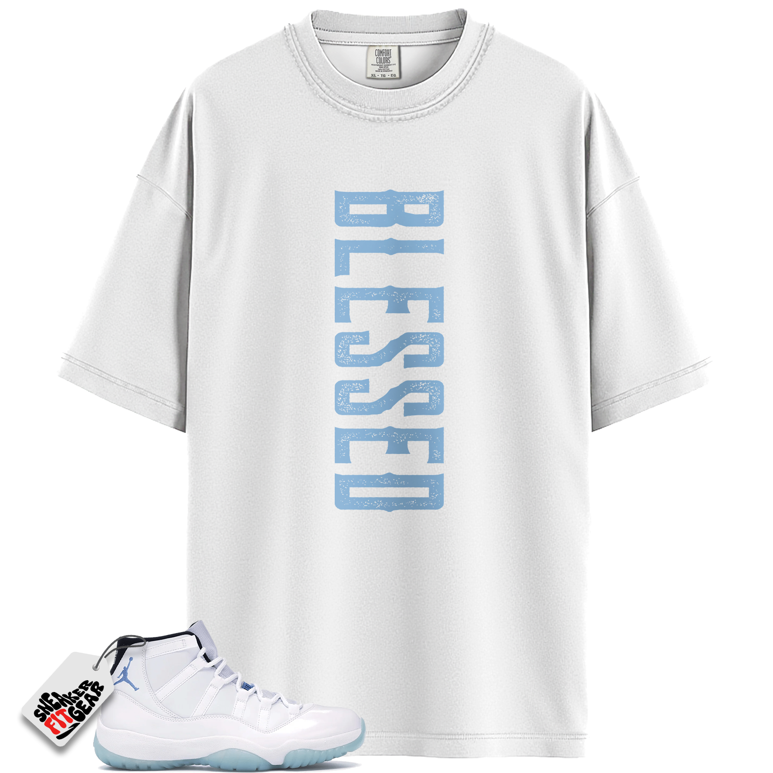 Jordan 11 Retro Legend Blue (2024) Match Shirts, Blessed T-Shirt To Match Jordan 11 Retro Legend Blue (2024)