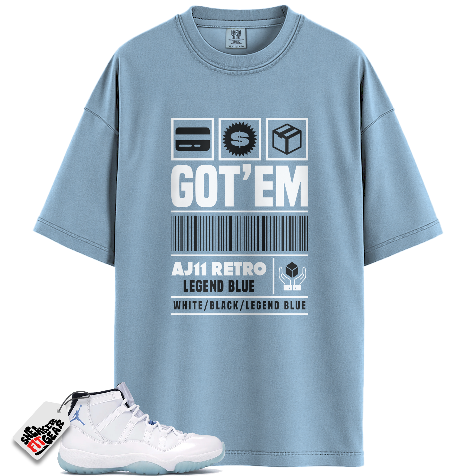Jordan 11 Retro Legend Blue (2024) Match Shirts, Copped Legend Blue Shirt To Match Jordan 11 Retro Legend Blue (2024)