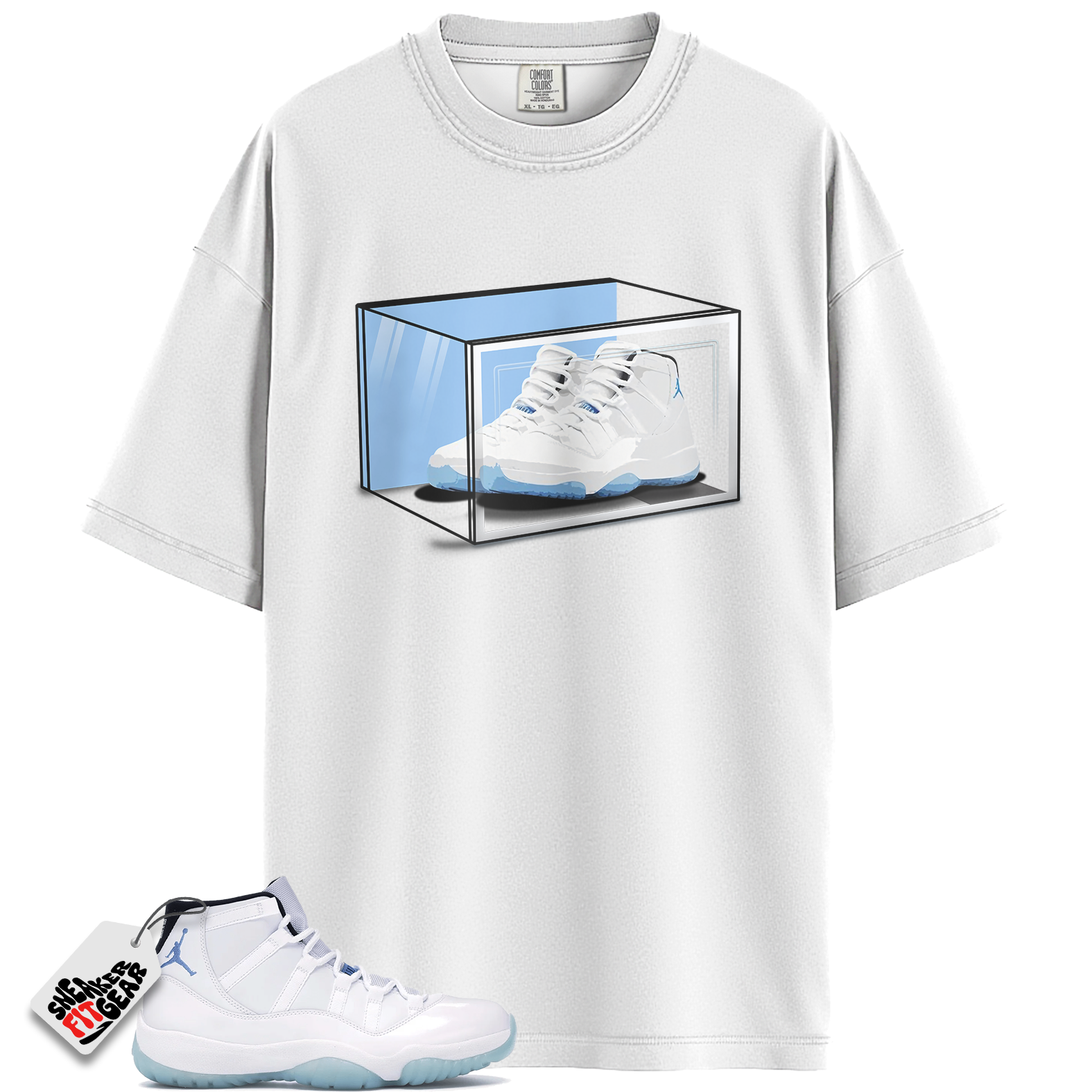Jordan 11 Retro Legend Blue (2024) Match Shirts, Shoe Box Graphic Shirt To Match Jordan 11 Retro Legend Blue (2024) Main image