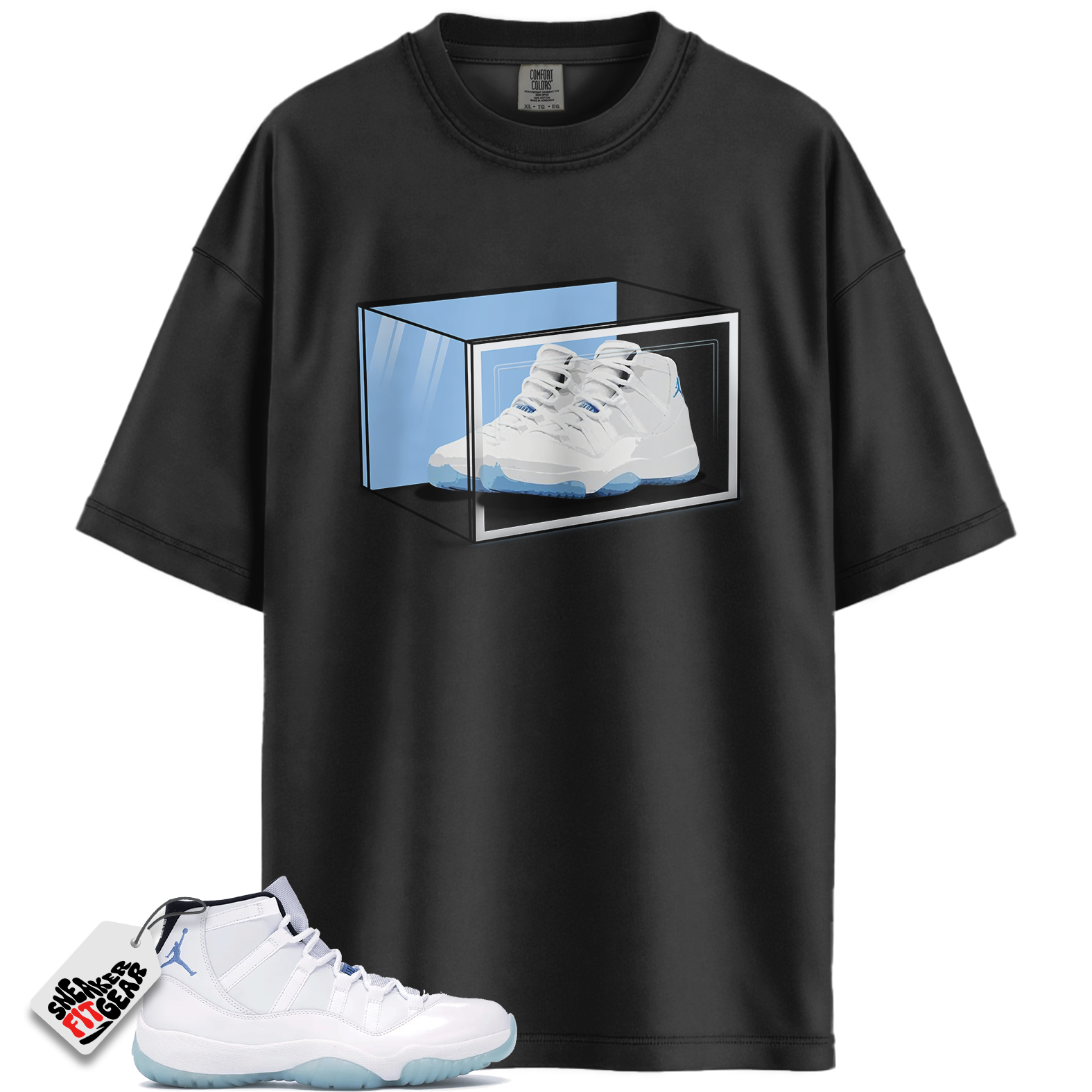 Jordan 11 Retro Legend Blue (2024) Match Shirts, Shoe Box Graphic Shirt To Match Jordan 11 Retro Legend Blue (2024)
