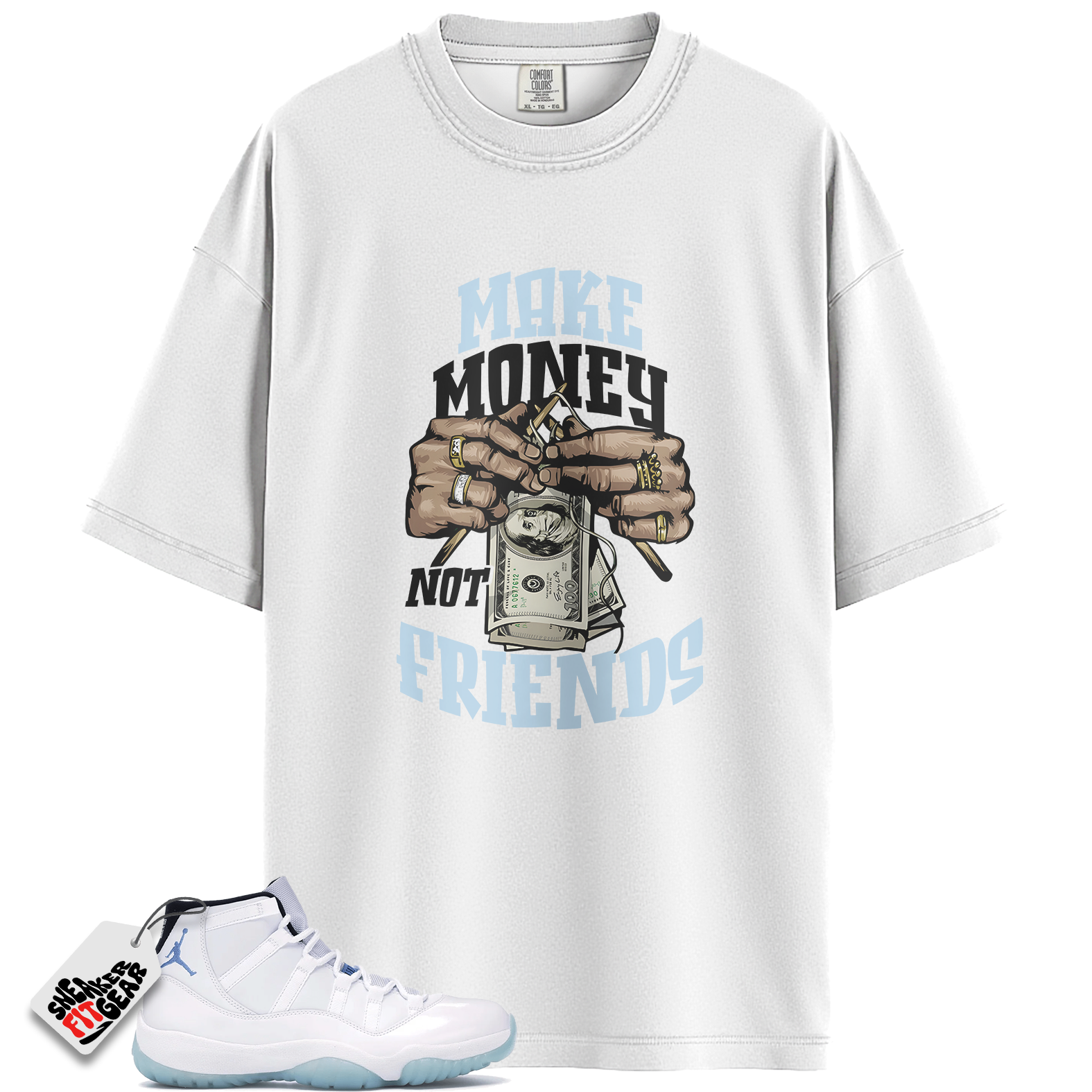 Jordan 11 Retro Legend Blue (2024) Match Shirts, Make Money Shirt To Match Jordan 11 Retro Legend Blue (2024)