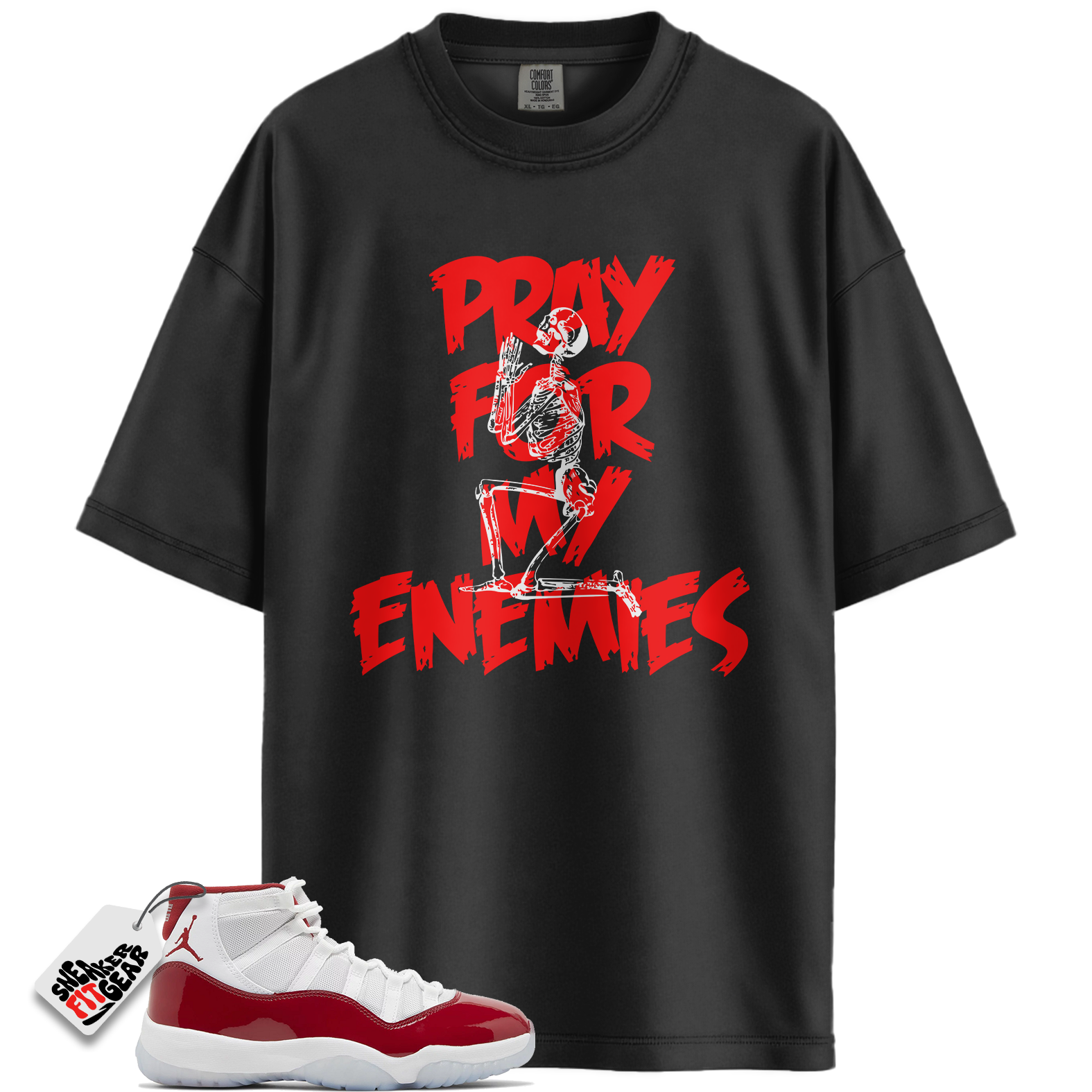 Jordan 11 Retro Cherry Match Shirts, Enemies Air Sneaker Tees To Match Jordan 11 Retro Cherry Main image