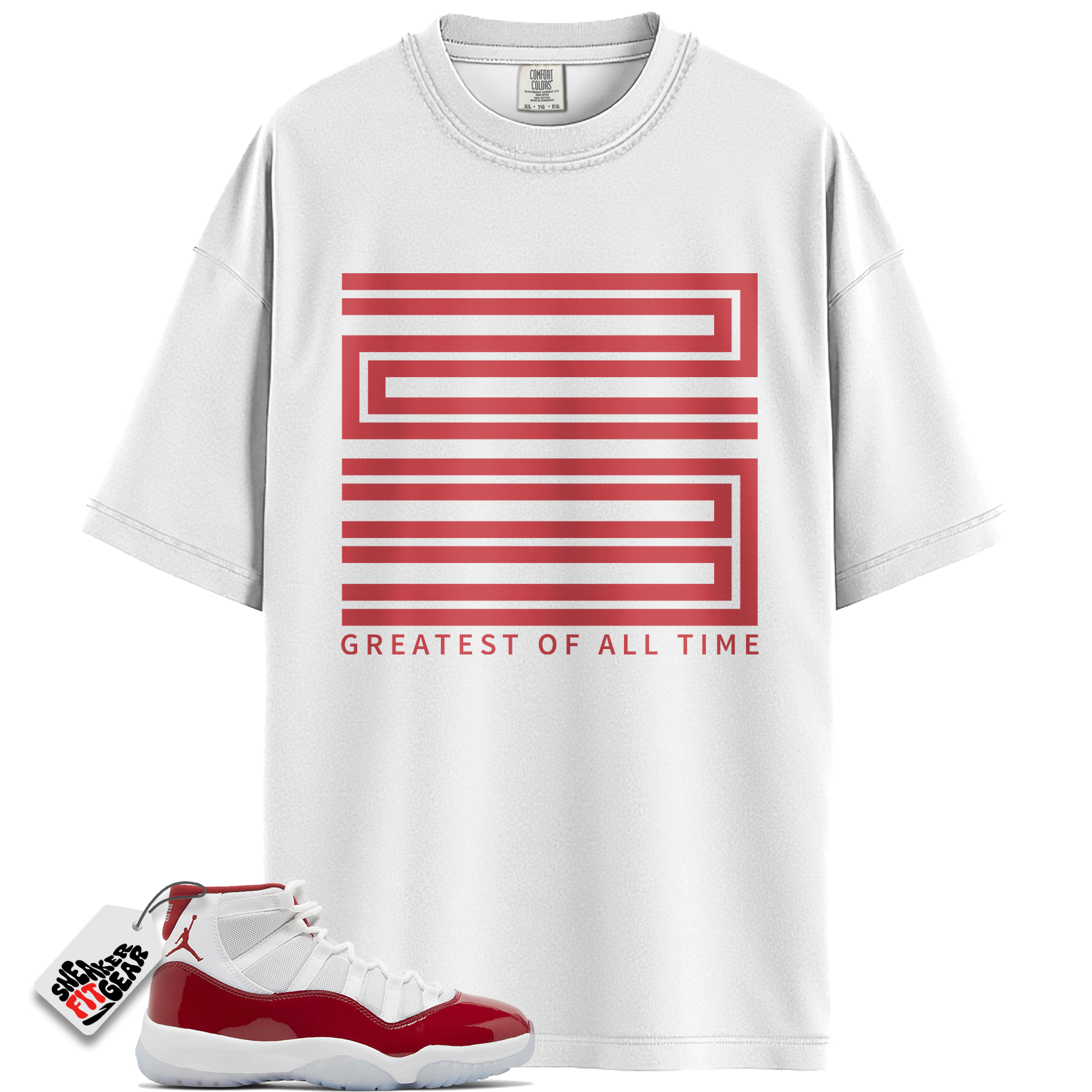 Jordan 11 Retro Cherry Match Shirts, Greatest Of All Time Shirt To Match Jordan 11 Retro Cherry Main image