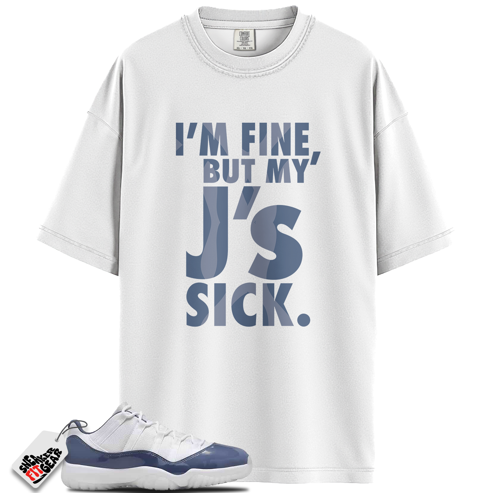 Jordan 11 Retro Low Diffused Blue Match Shirts, Sick Js Shirt To Match Jordan 11 Retro Low Diffused Blue Main image