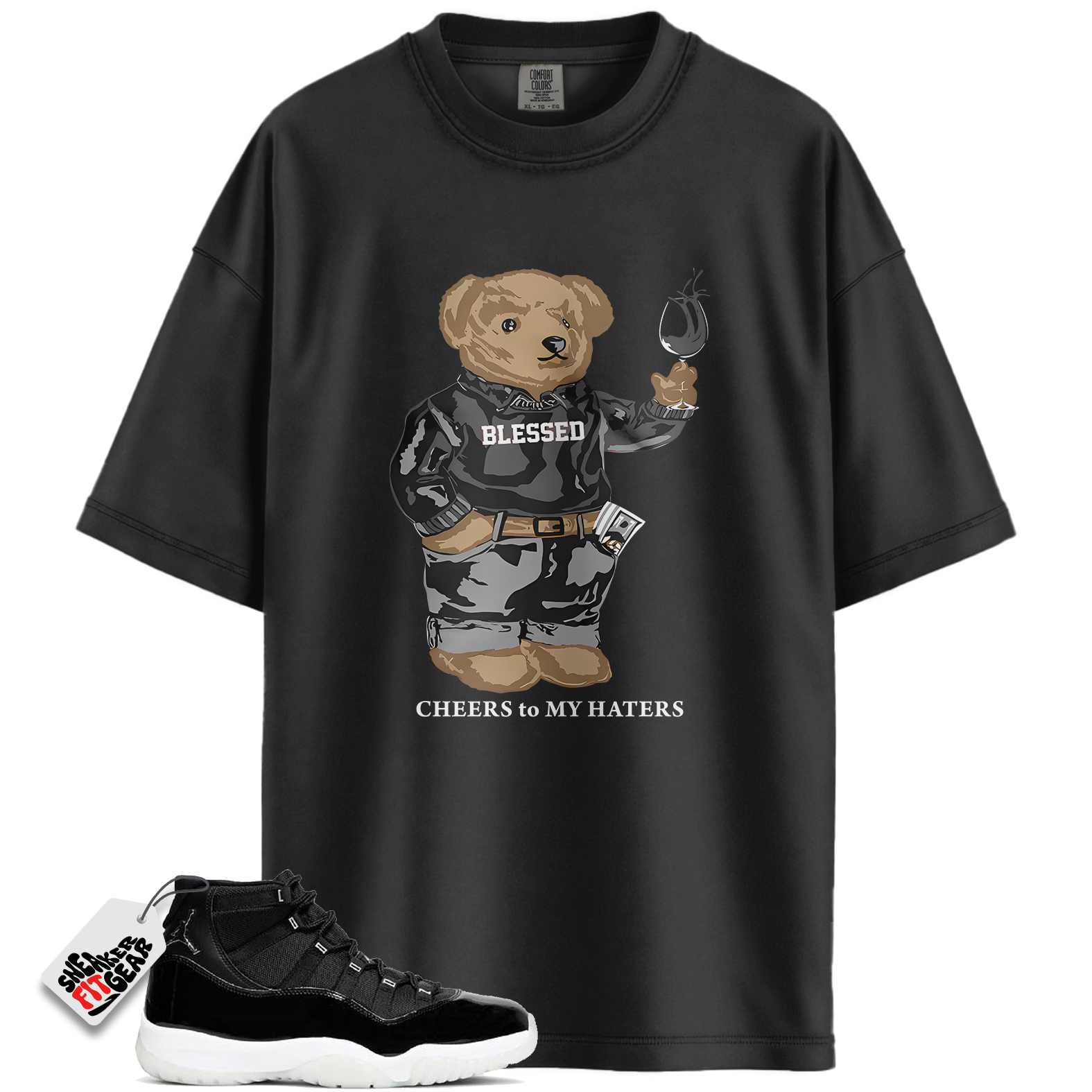 Jordan 11 Retro Jubilee 25th Anniversary Match Shirts, Cheers bear Shirt To Match Jordan 11 Retro Jubilee 25th Anniversary