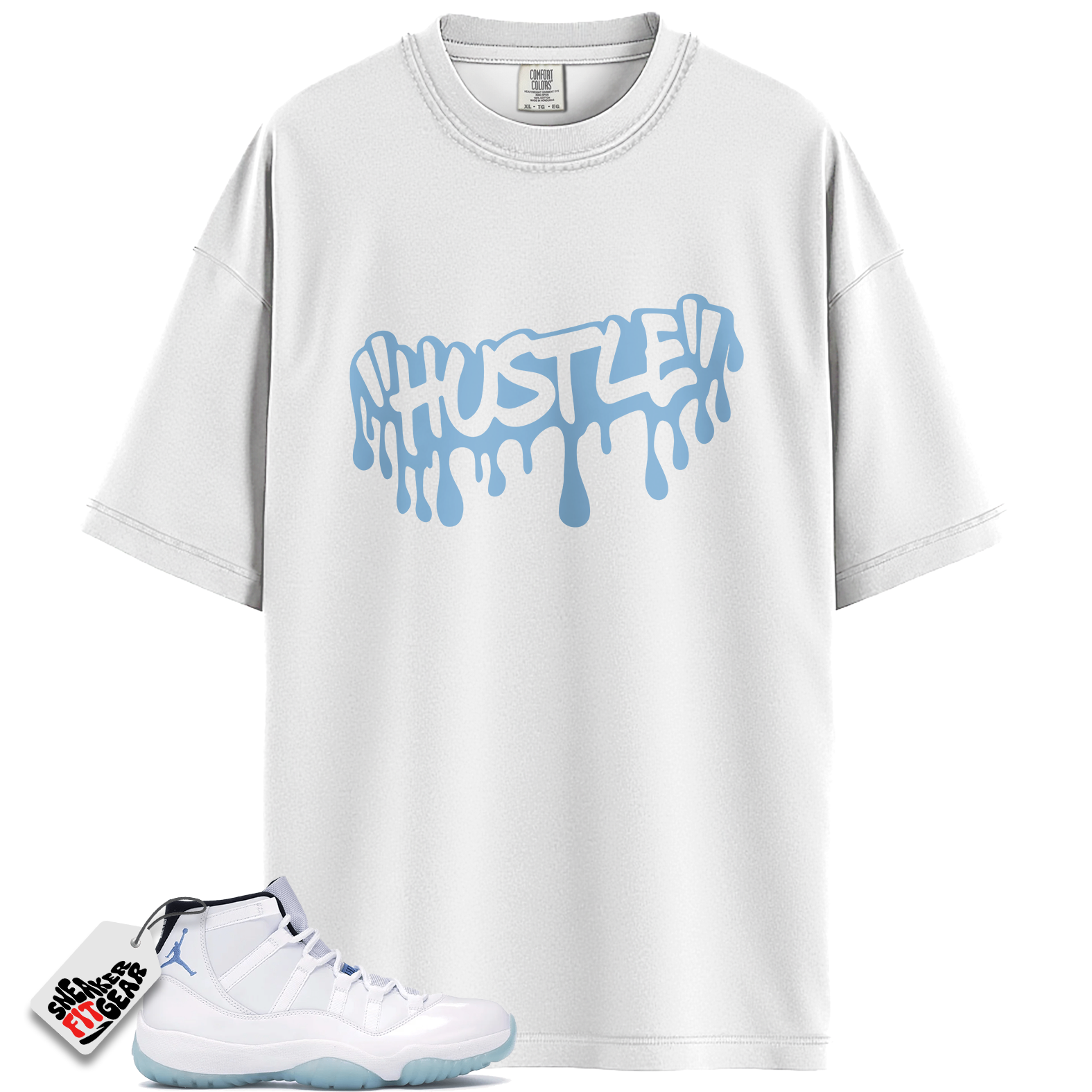 Jordan 11 Retro Legend Blue (2024) Match Shirts, Hustle Drip Shirt To Match Jordan 11 Retro Legend Blue (2024)