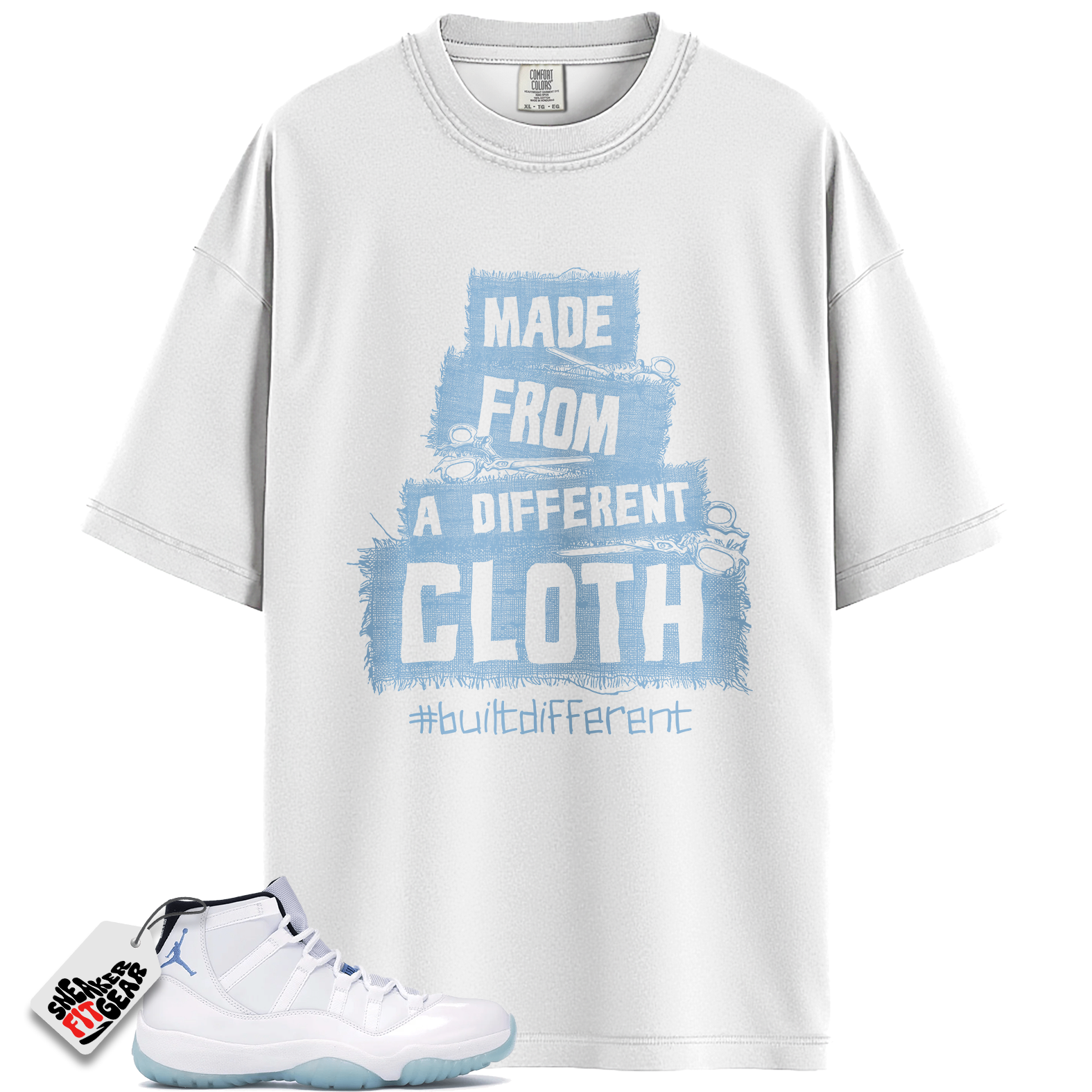 Jordan 11 Retro Legend Blue (2024) Match Shirts, Built Different Shirt To Match Jordan 11 Retro Legend Blue (2024)