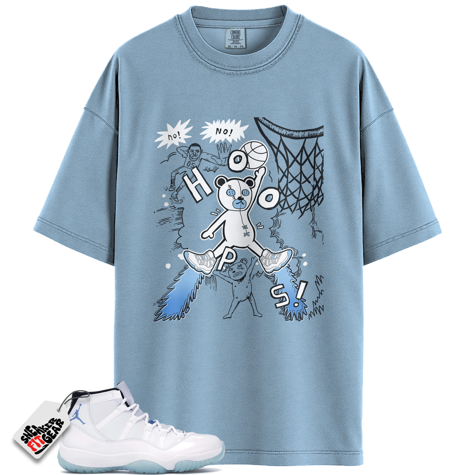 Jordan 11 Retro Legend Blue (2024) Match Shirts, Stop The Bear Graphic Shirt To Match Jordan 11 Retro Legend Blue (2024) Main image