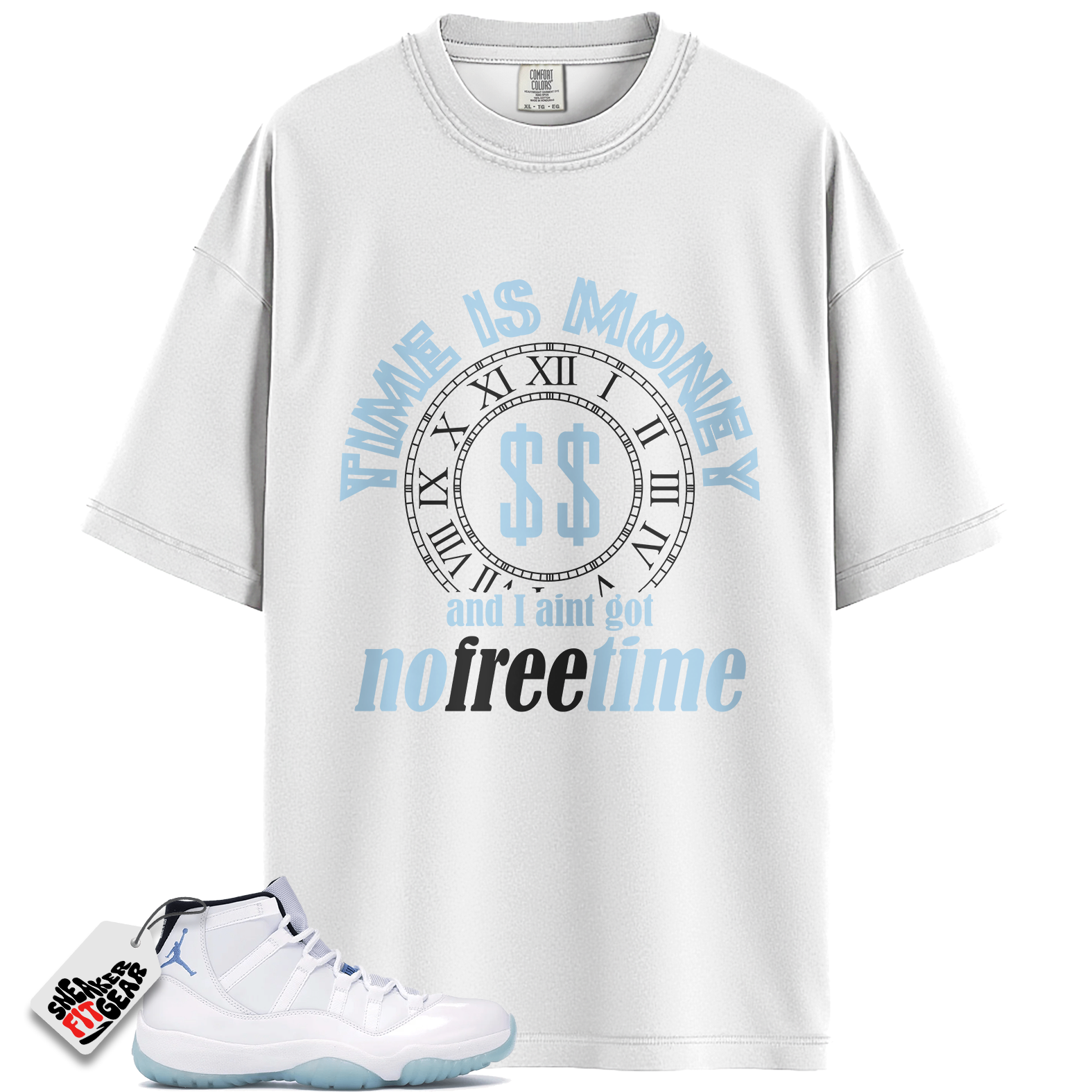 Jordan 11 Retro Legend Blue (2024) Match Shirts, FREE TIME Shirt To Match Jordan 11 Retro Legend Blue (2024)