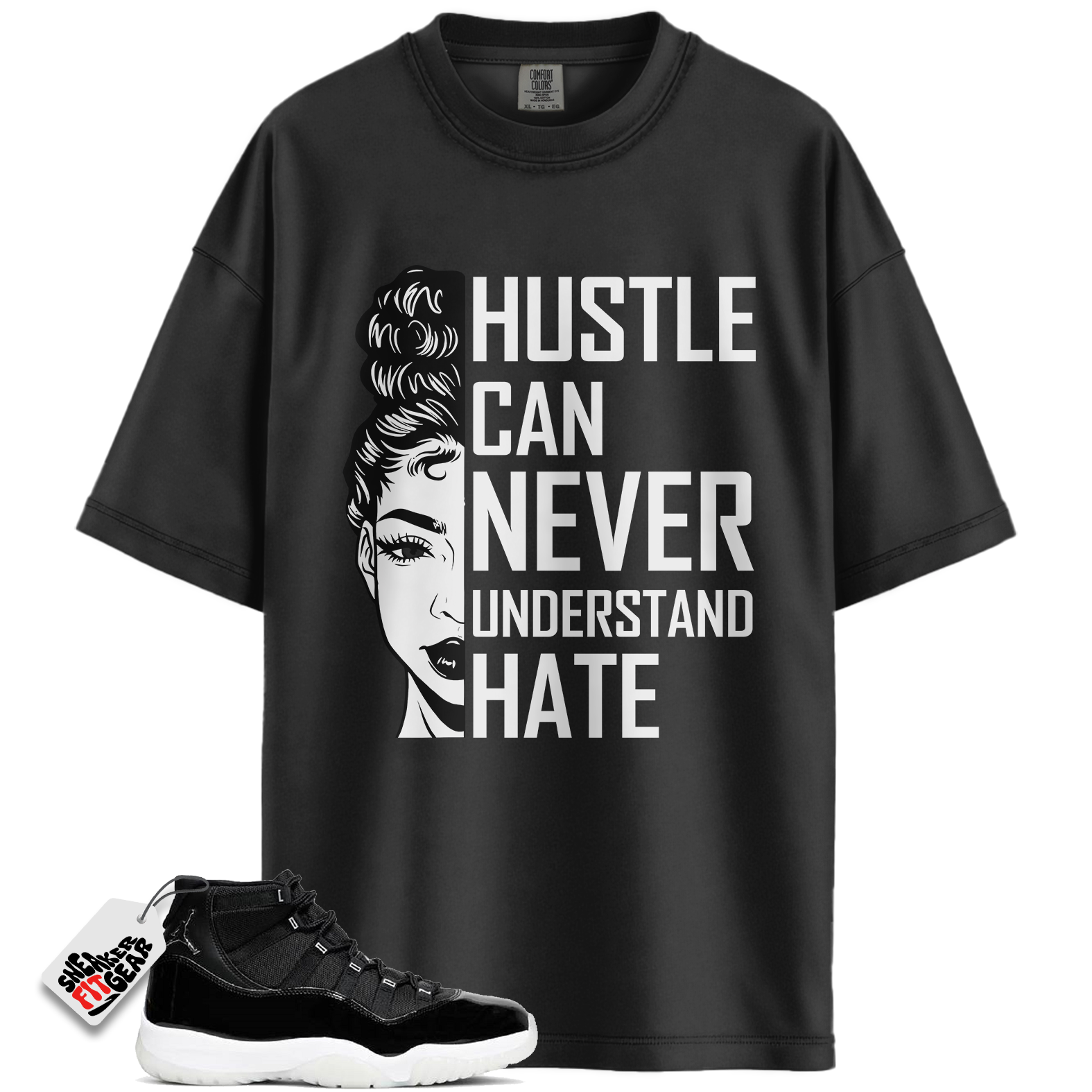 Jordan 11 Retro Jubilee 25th Anniversary Match Shirts, HUSTLE Shirt To Match Jordan 11 Retro Jubilee 25th Anniversary