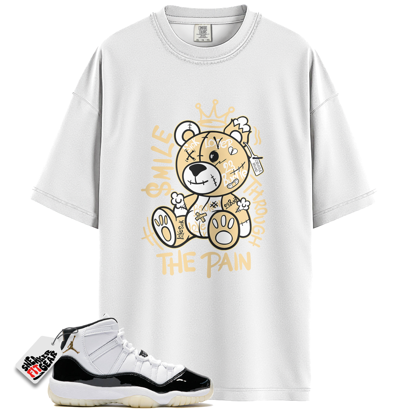 Jordan 11 Retro Gratitude Match Shirts, Smile Through The Pain To Match Jordan 11 Retro Gratitude Main image