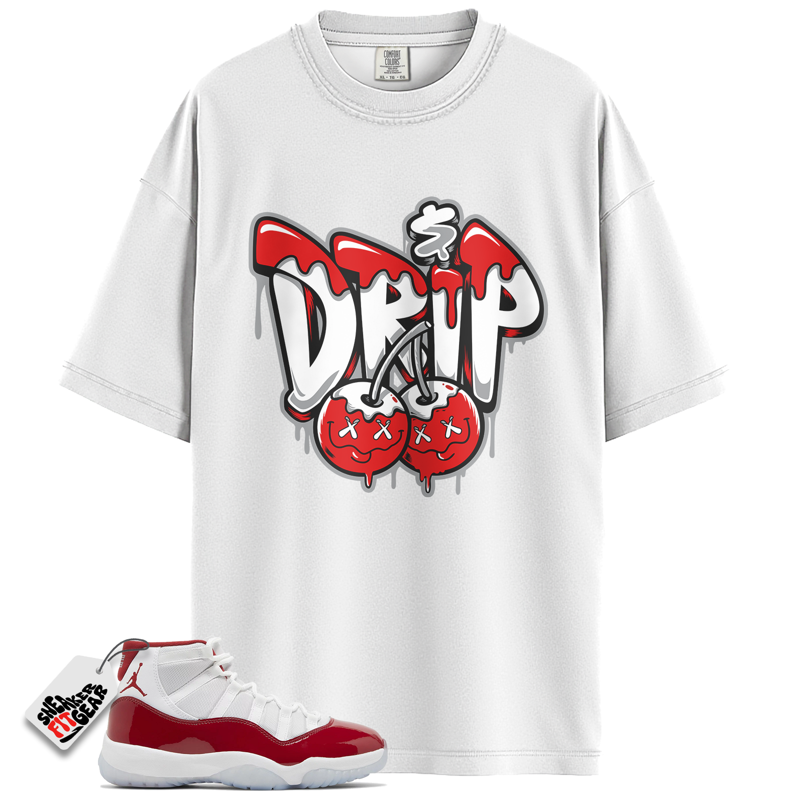 Jordan 11 Retro Cherry Match Shirts, RED MONEY DRIP To Match Jordan 11 Retro Cherry Main image