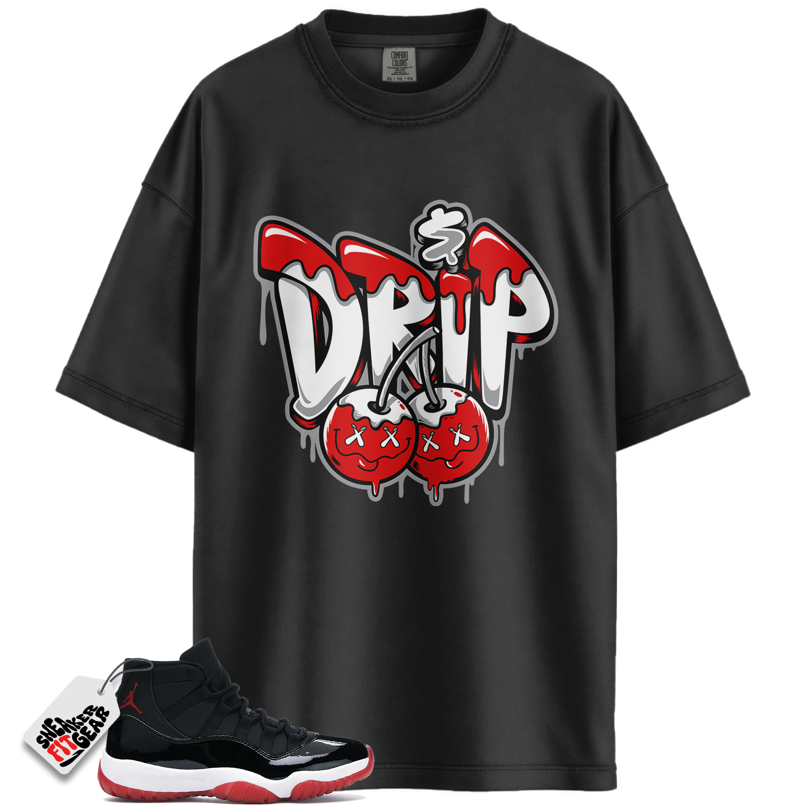 Jordan 11 Retro Bred Match Shirts, RED MONEY DRIP To Match Jordan 11 Retro Bred