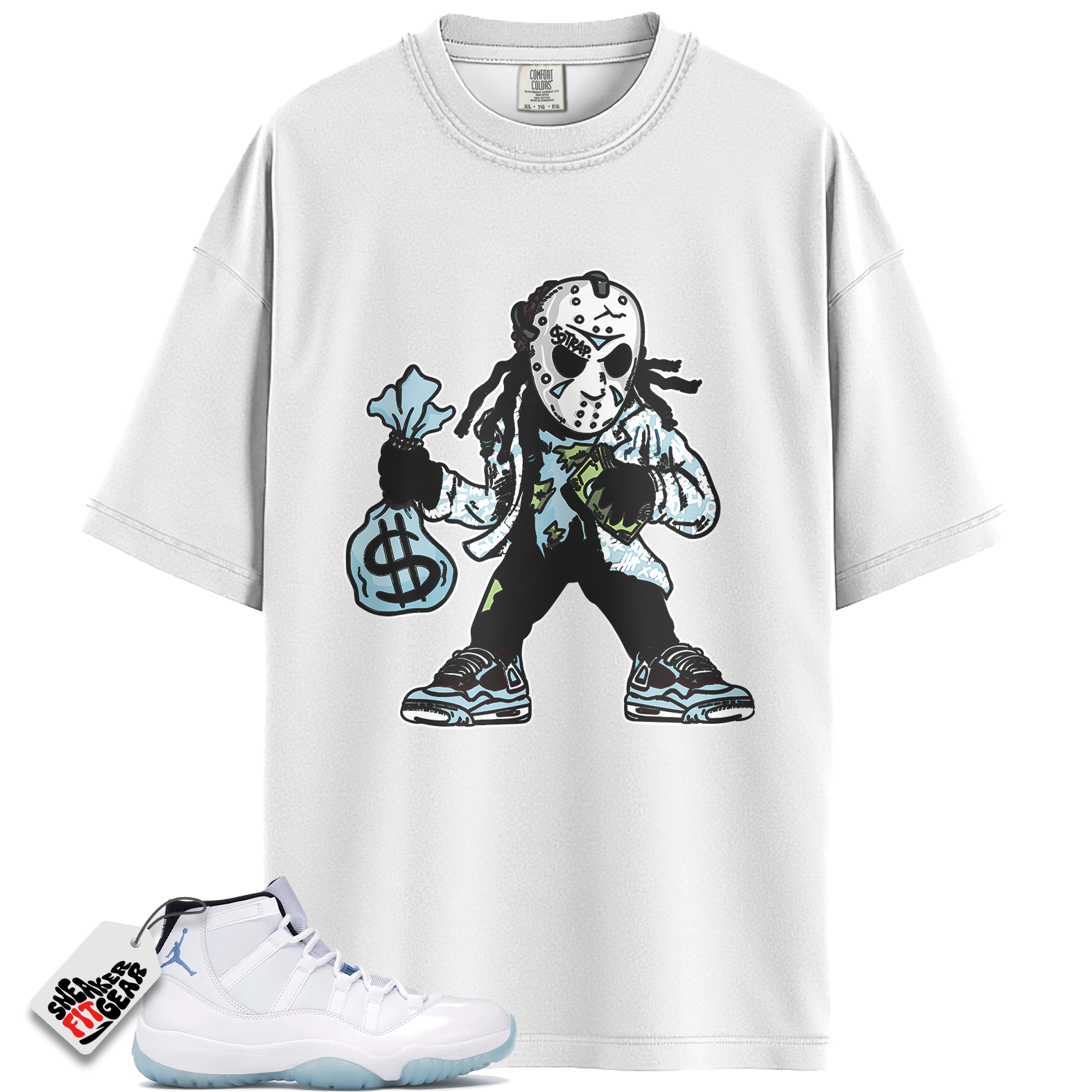 Jordan 11 Retro Legend Blue (2024) Match Shirts, JASON Shirt To Match Jordan 11 Retro Legend Blue (2024)