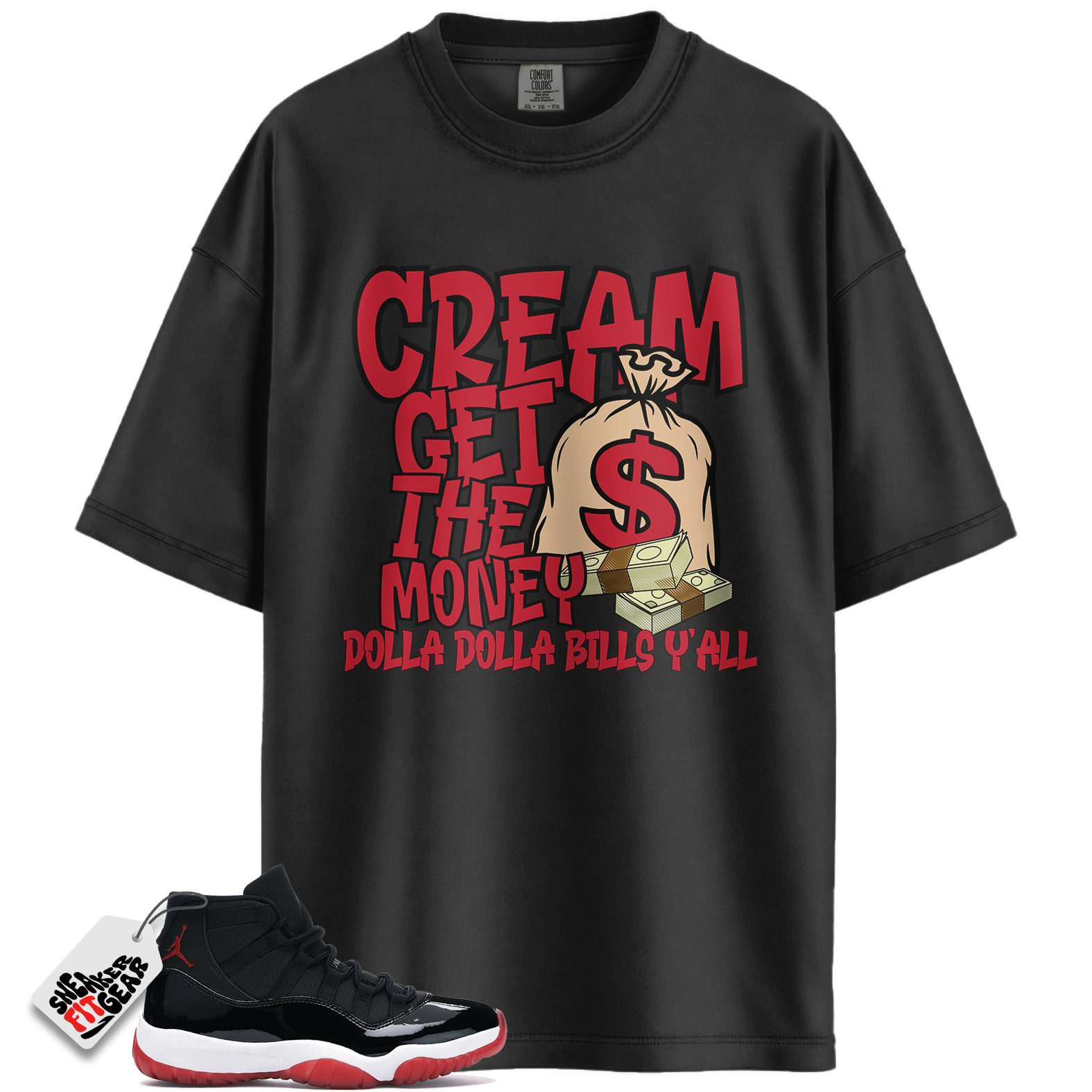 Jordan 11 Retro Bred Match Shirts, Cream Shirt To Match Jordan 11 Retro Bred