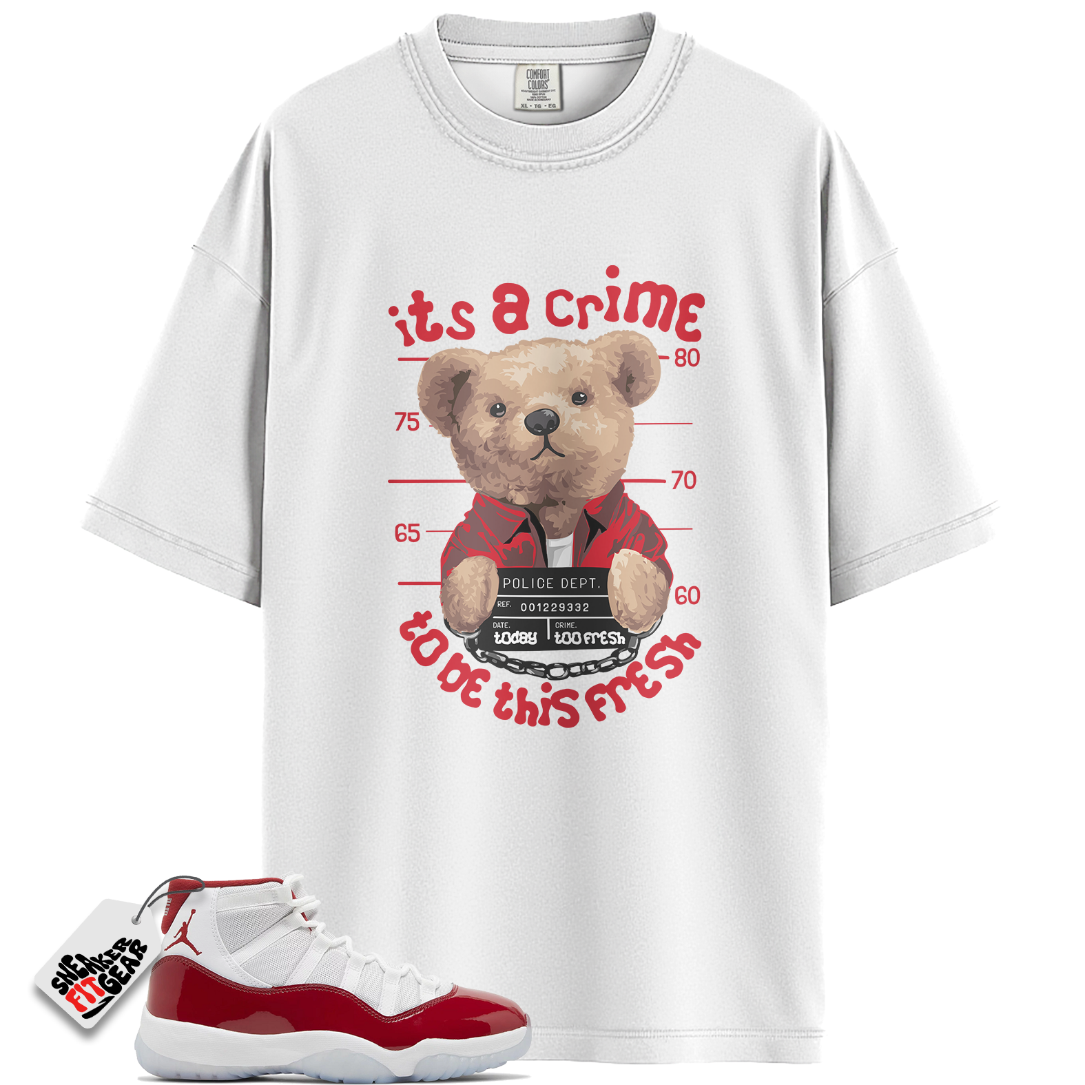 Jordan 11 Retro Cherry Match Shirts, CRIME Shirt To Match Jordan 11 Retro Cherry Main image