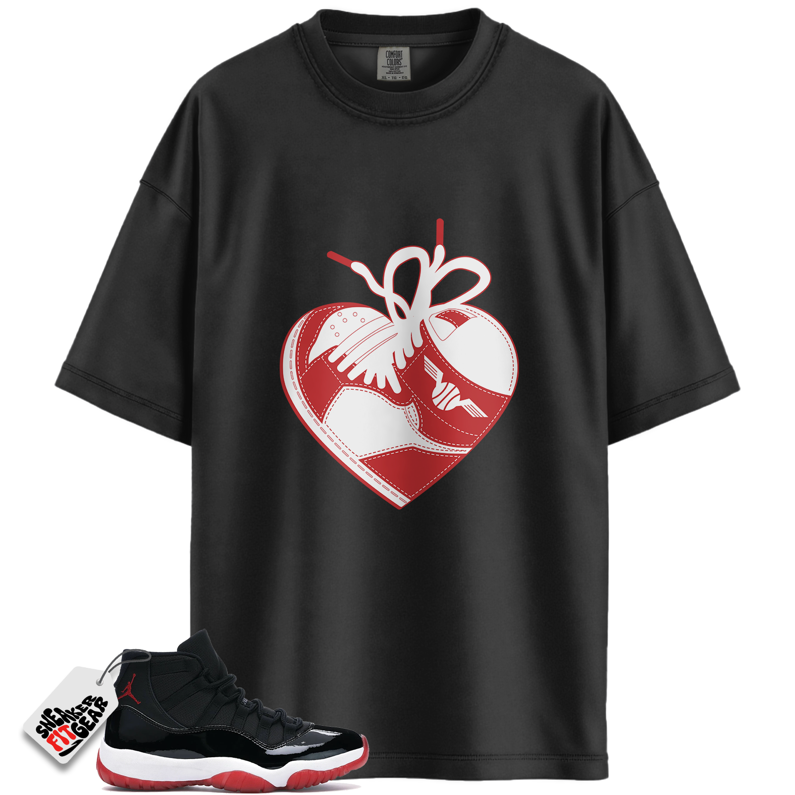Jordan 11 Retro Bred Match Shirts, HEART Shirt To Match Jordan 11 Retro Bred