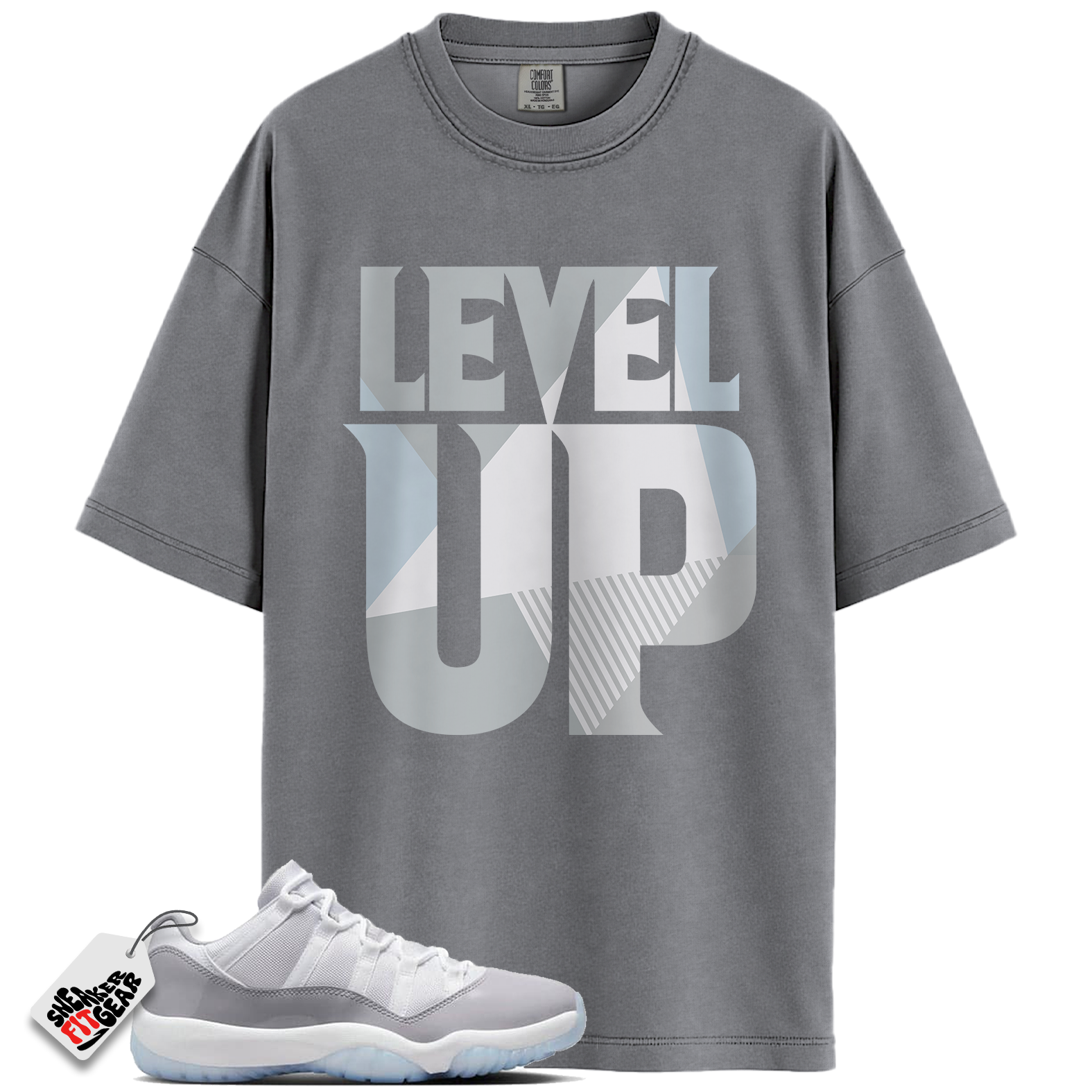 Jordan 11 Retro Low Cement Grey Match Shirts, Level Up Sneaker Shirt To Match Jordan 11 Retro Low Cement Grey