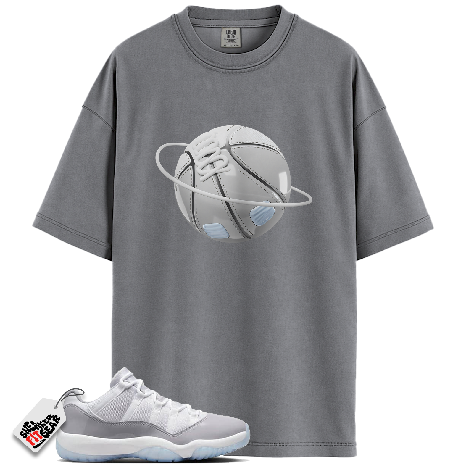 Jordan 11 Retro Low Cement Grey Match Shirts, Basketball Planet Unisex Casual Shirt To Match Jordan 11 Retro Low Cement Grey