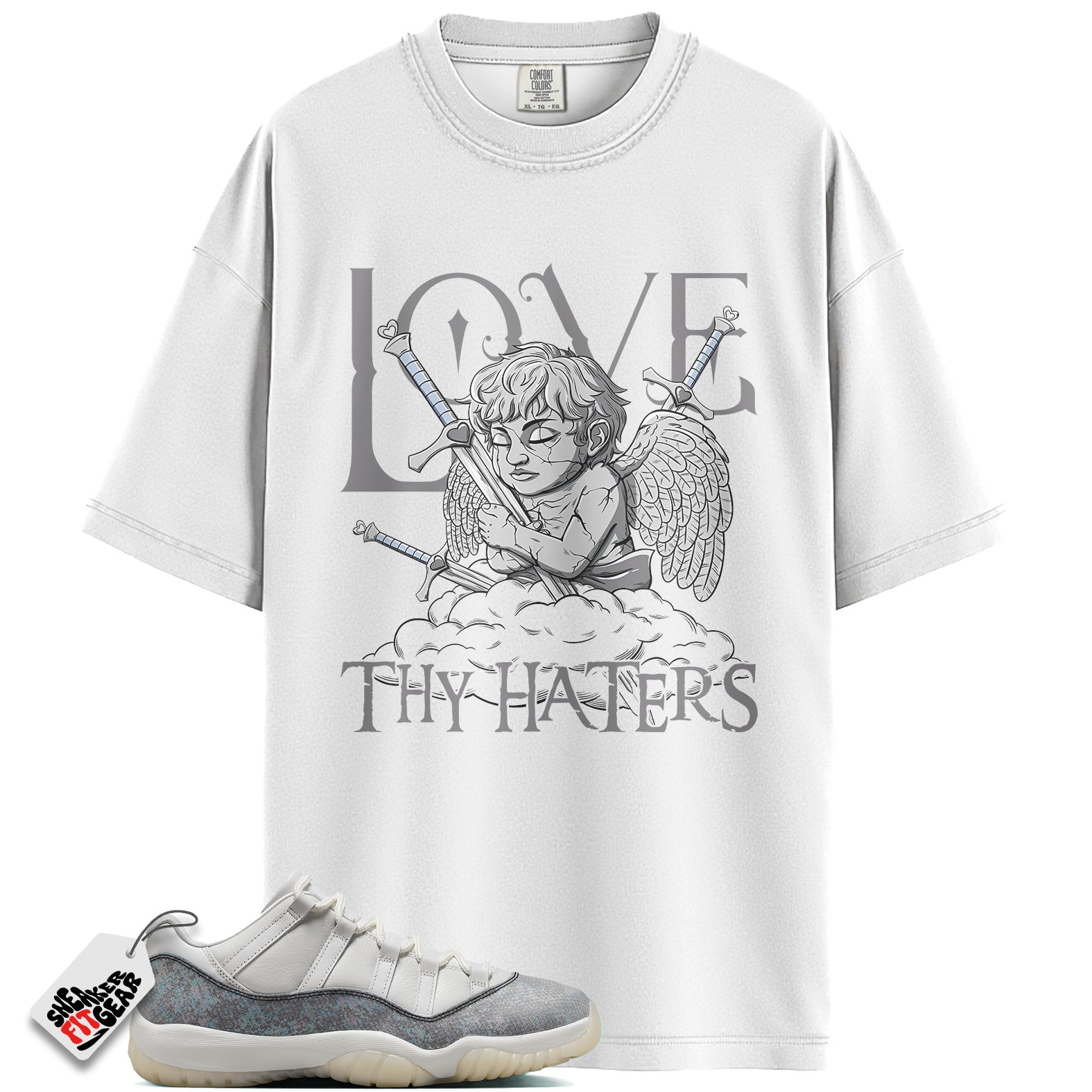Jordan 11 Retro Low Year of the Snake Match Shirts, Love Thy Haters Angel Unisex Shirt To Match Jordan 11 Retro Low Year of the Snake Main image