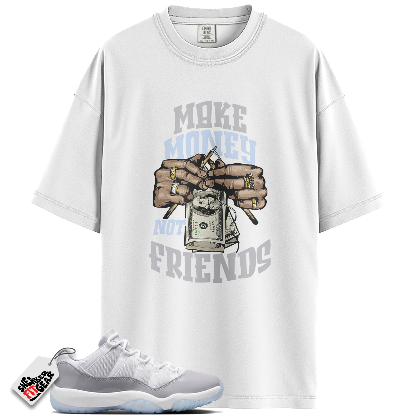Jordan 11 Retro Low Cement Grey Match Shirts, Make Money Shirt To Match Jordan 11 Retro Low Cement Grey