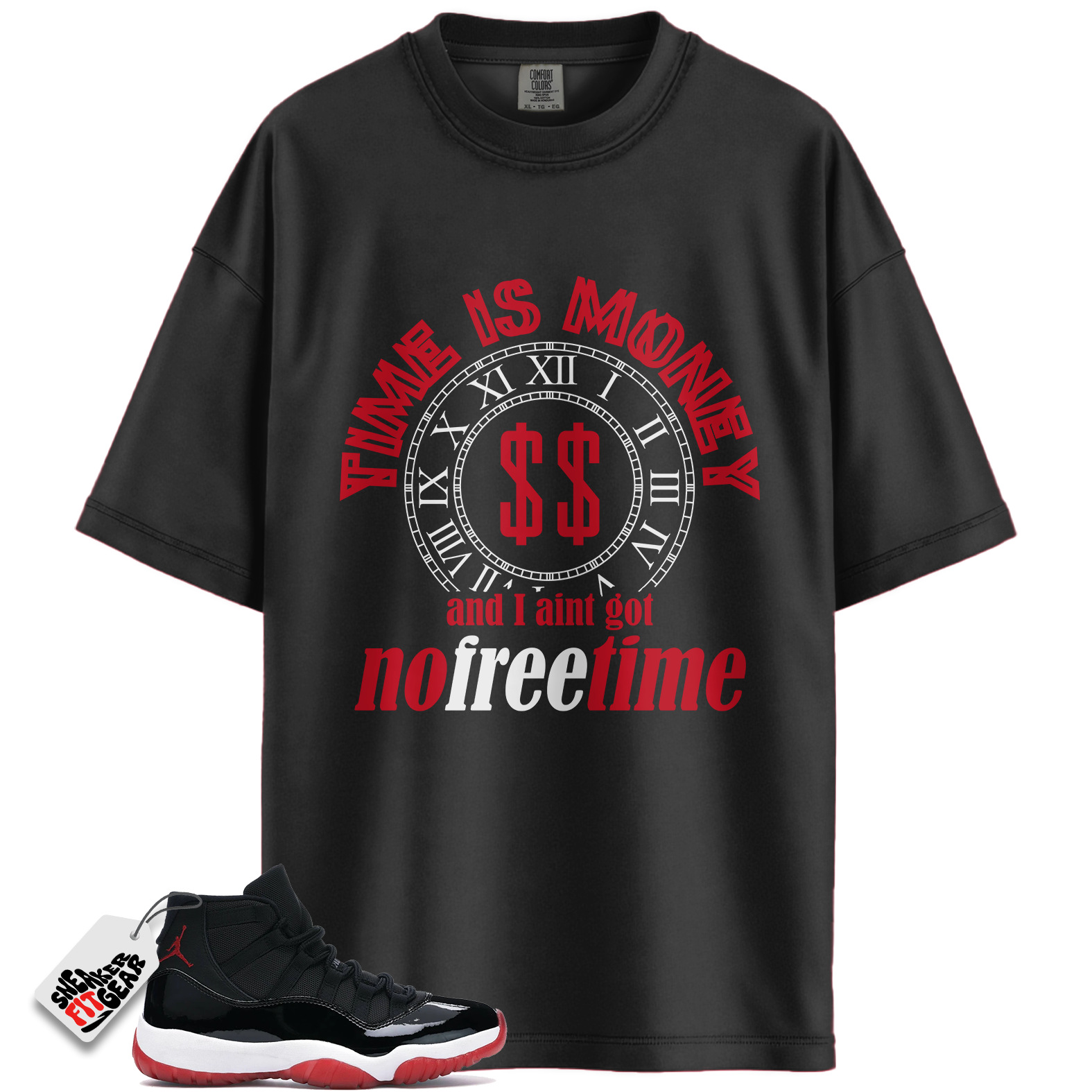 Jordan 11 Retro Bred Match Shirts, FreeTime Shirt To Match Jordan 11 Retro Bred