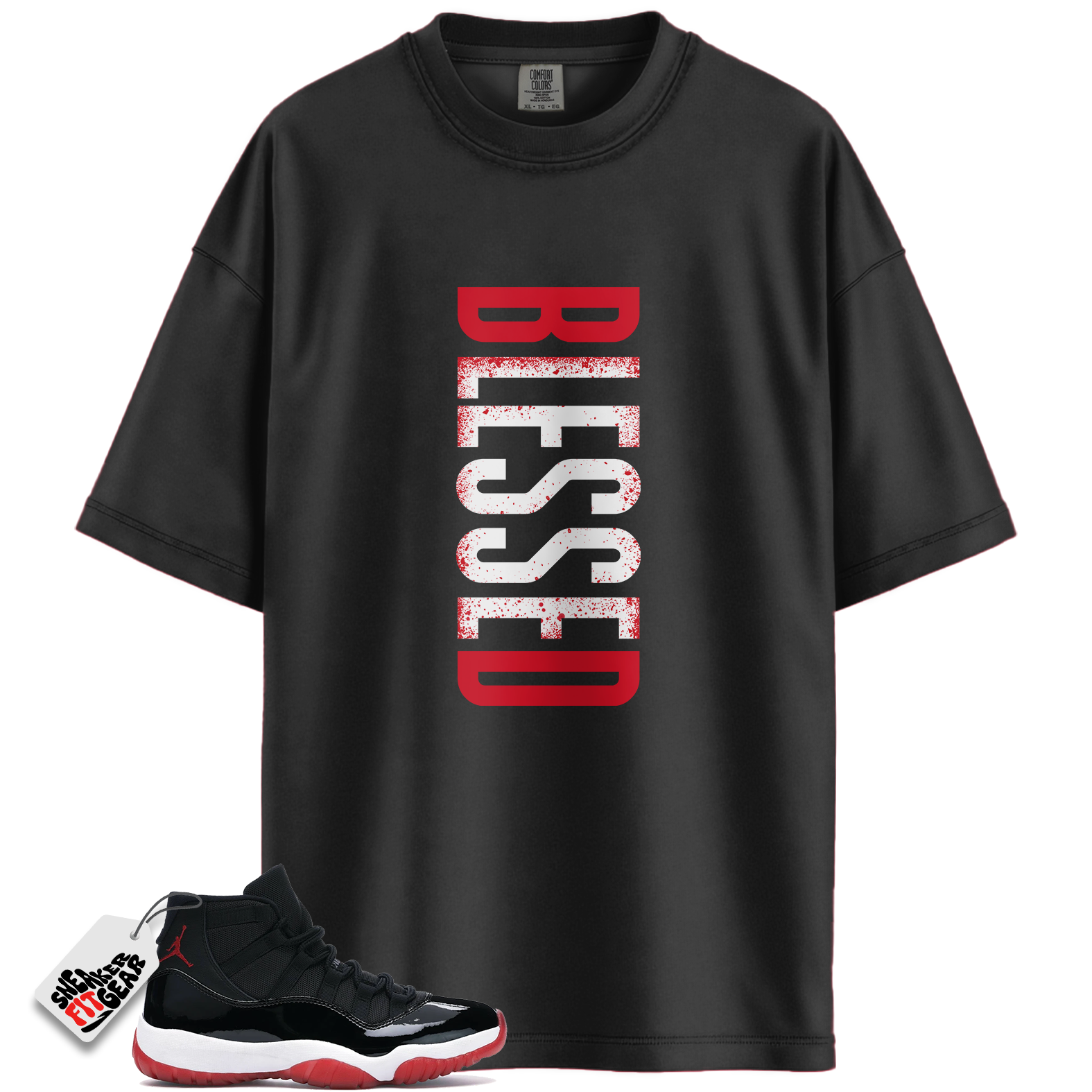 Jordan 11 Retro Bred Match Shirts, Blessed Shirt To Match Jordan 11 Retro Bred