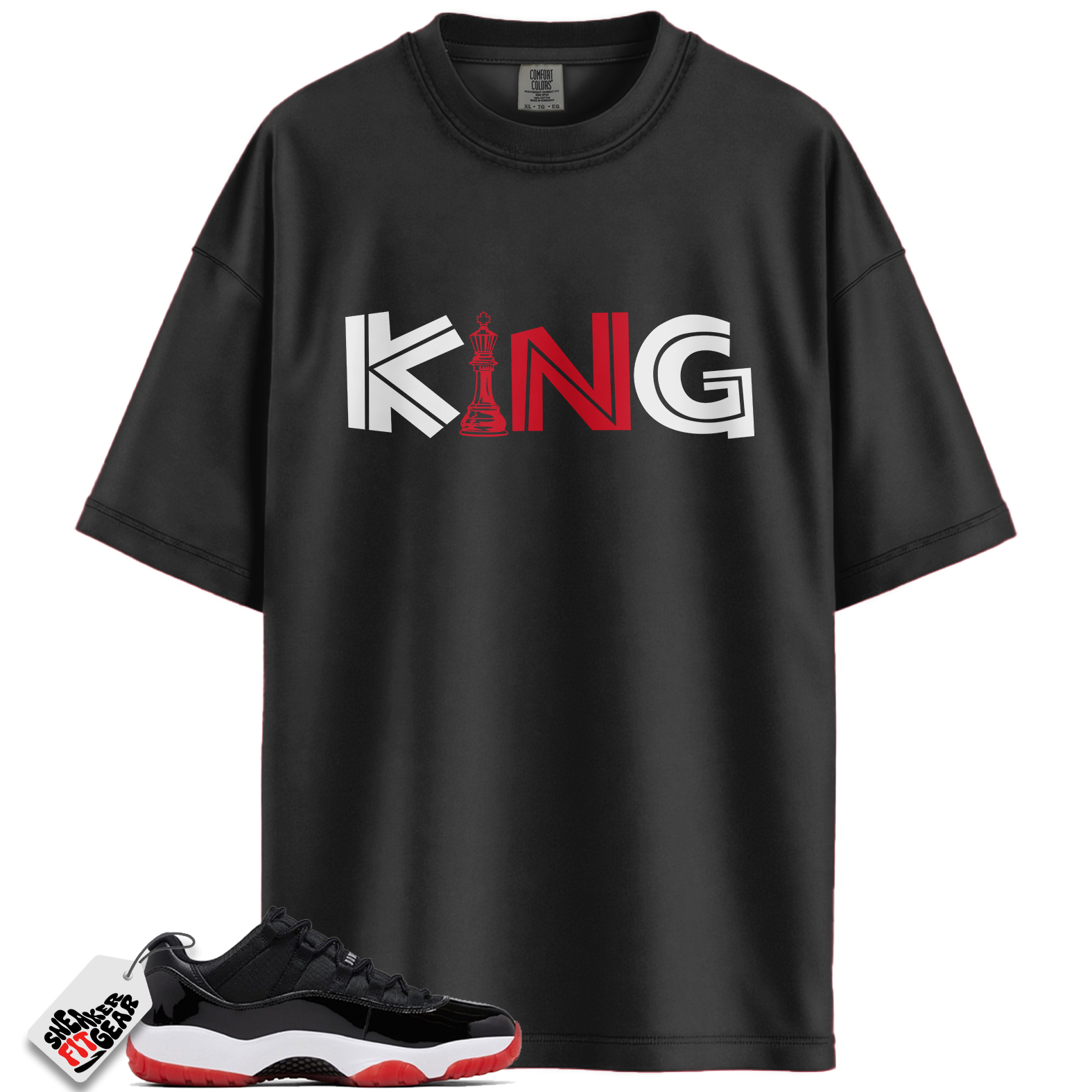 Jordan 11 Retro Low Bred (2025) Match Shirts, KiNG Shirt To Match Jordan 11 Retro Low Bred (2025) Main image