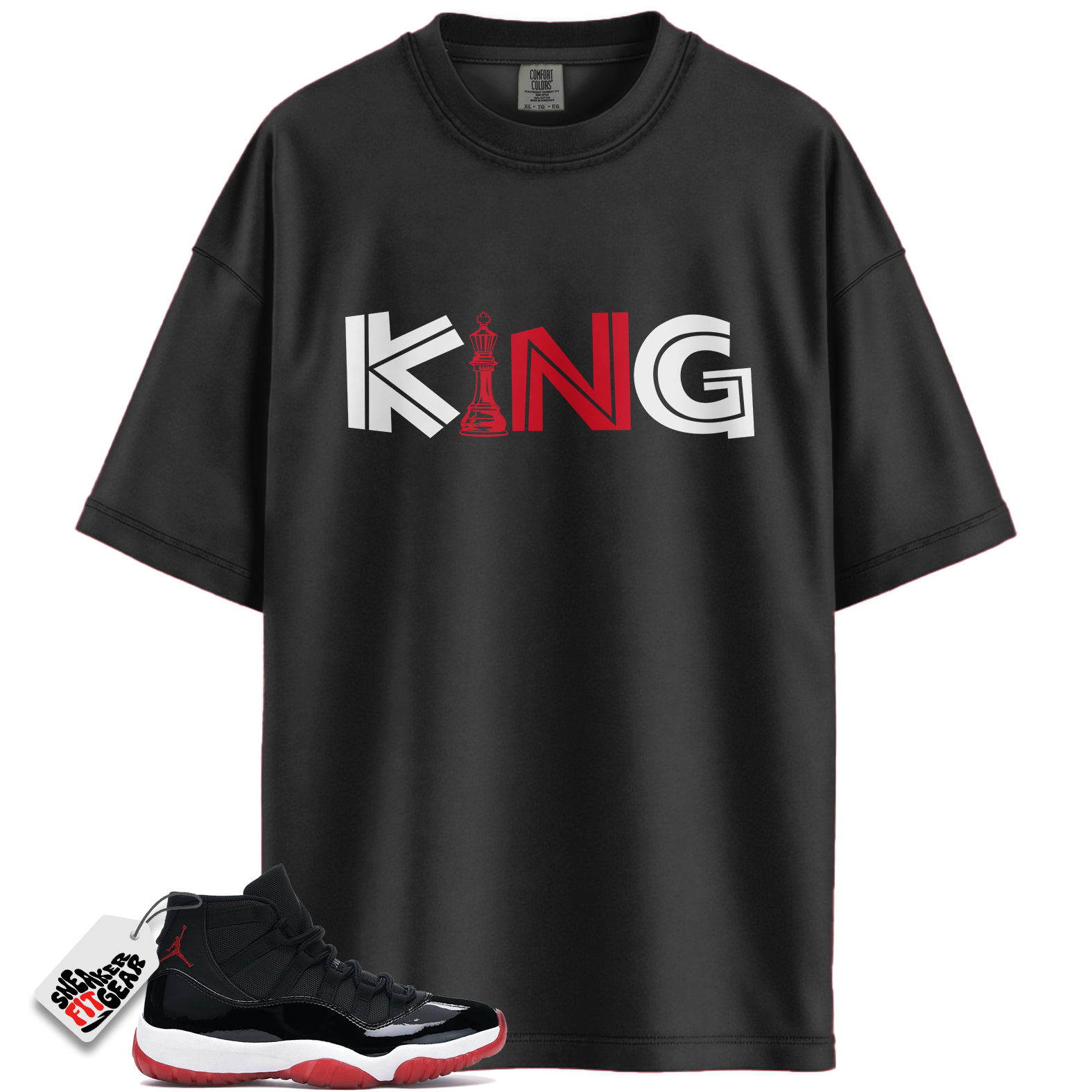 Jordan 11 Retro Bred Match Shirts, KiNG Shirt To Match Jordan 11 Retro Bred
