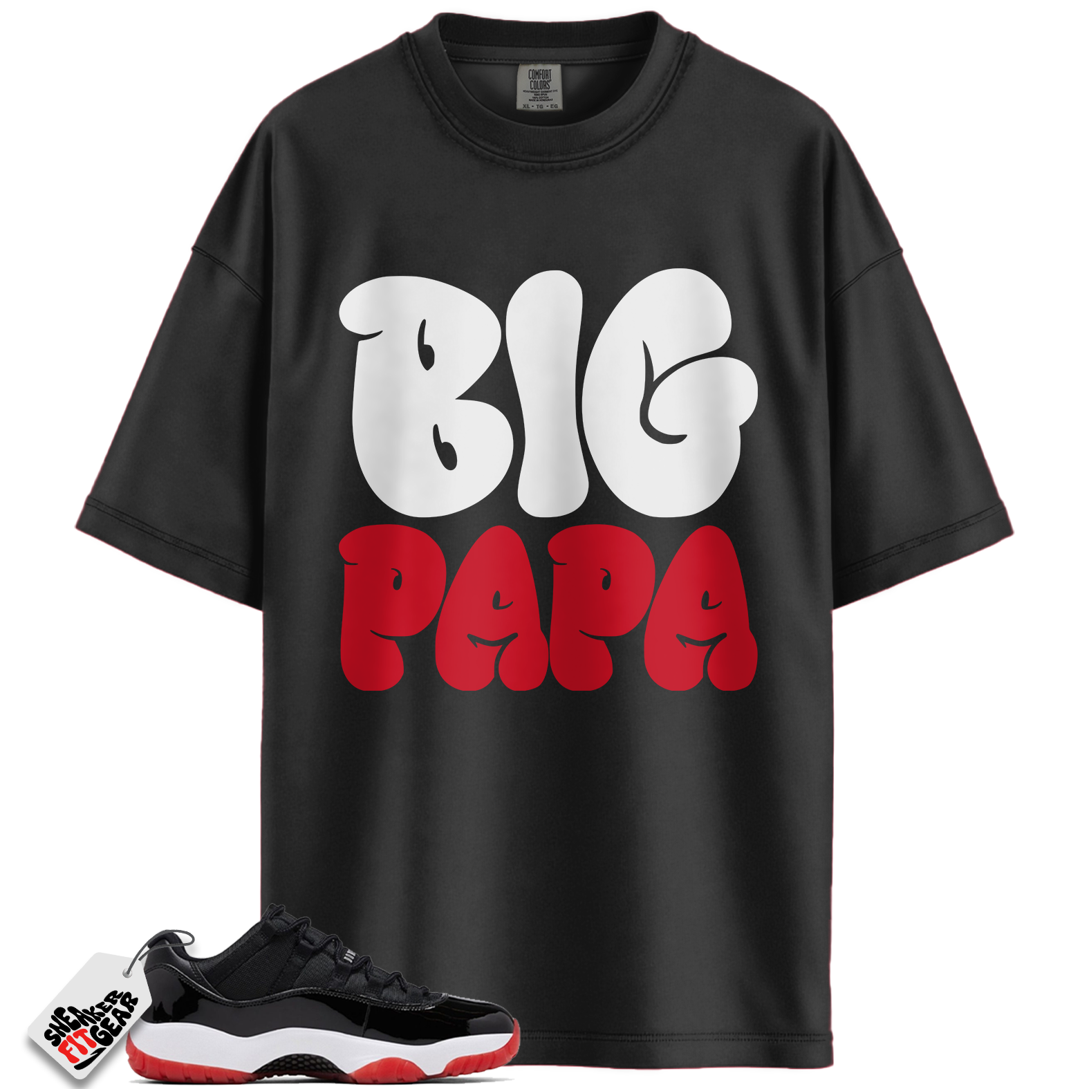 Jordan 11 Retro Low Bred (2025) Match Shirts, PAPA Shirt To Match Jordan 11 Retro Low Bred (2025)