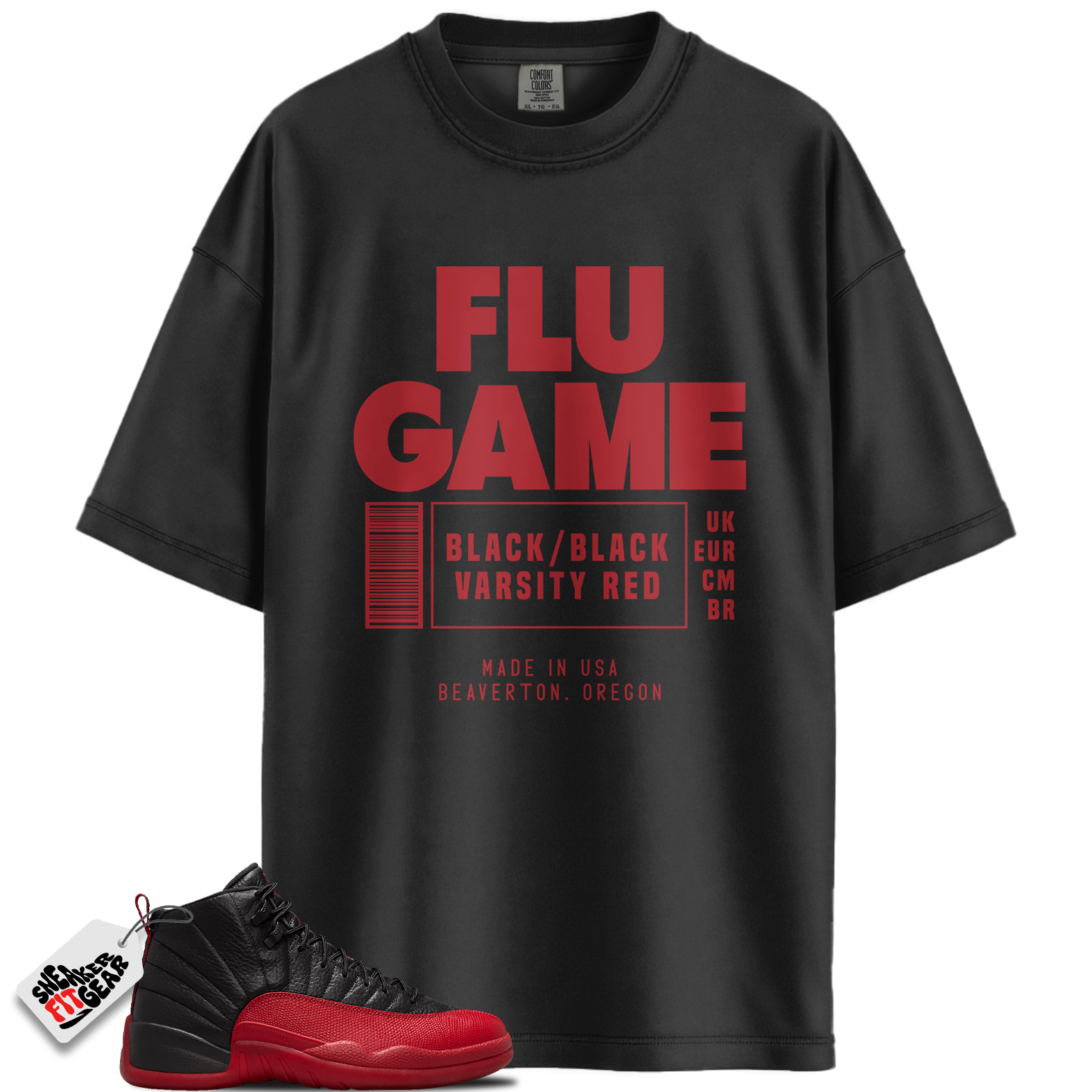 Jordan 12 Retro Flu Game Outfits Match Shirts, Sneaker Label To Match Jordan 12 Retro Flu Game Outfits
