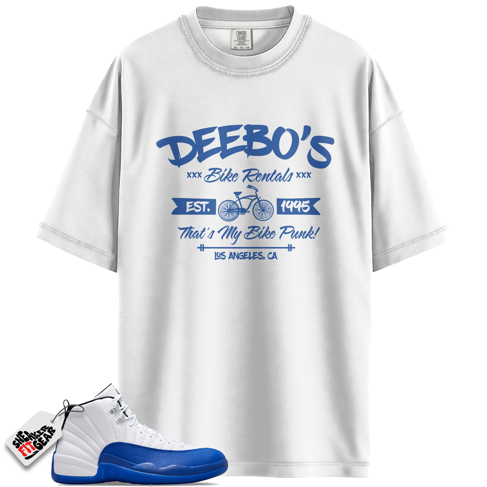 Jordan 12 Retro Blueberry Outfits Match Shirts, Deebo’s Bike Shop Shirt To Match Jordan 12 Retro Blueberry Outfits Main image