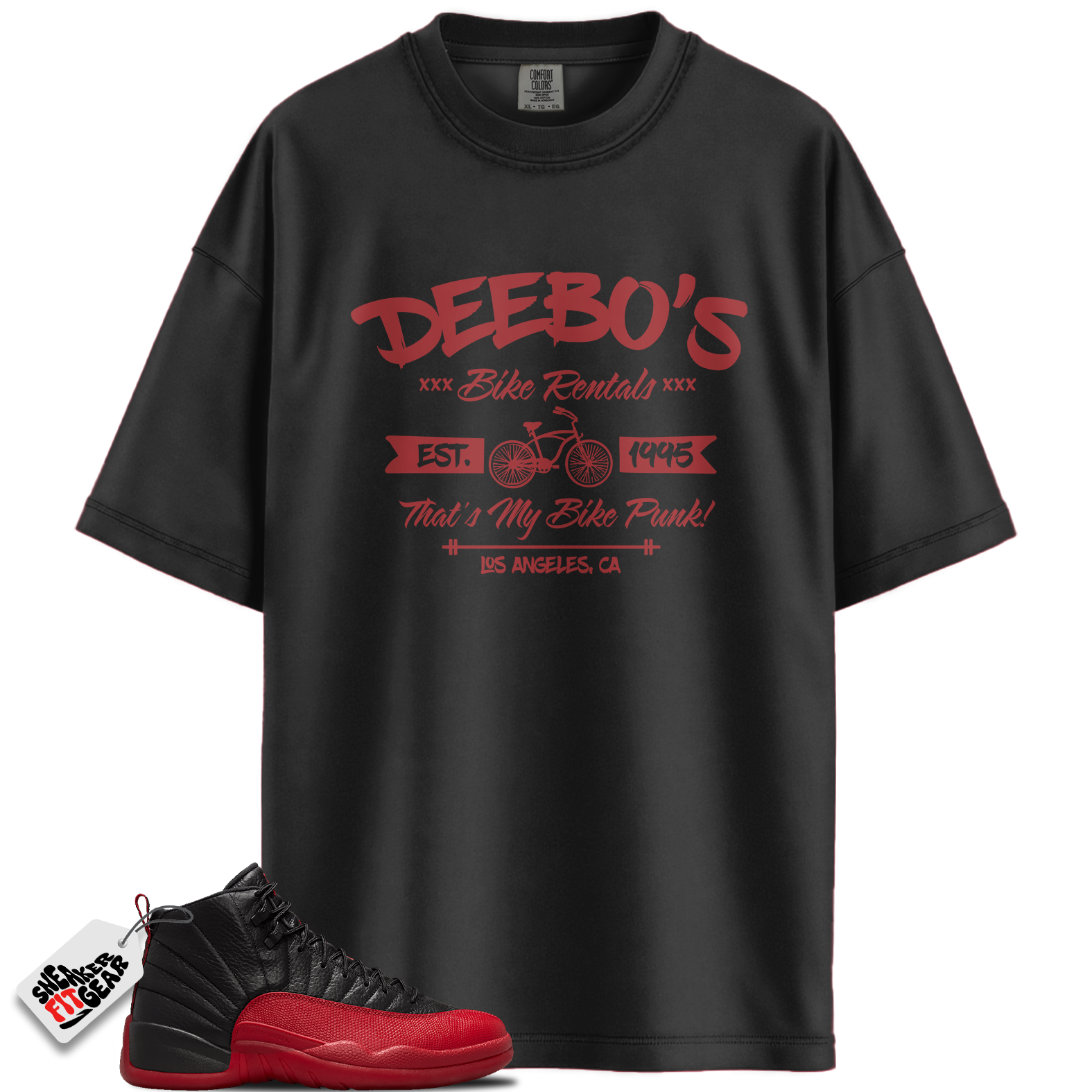 Jordan 12 Retro Flu Game Outfits Match Shirts, Deebo’s Bike Shop Shirt To Match Jordan 12 Retro Flu Game Outfits