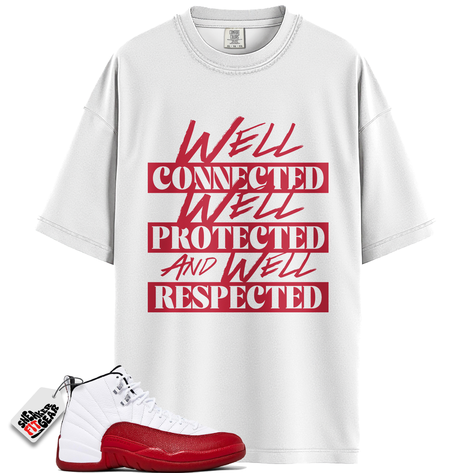 Jordan 12 Retro Cherry Outfits Match Shirts, WELL To Match Jordan 12 Retro Cherry Outfits