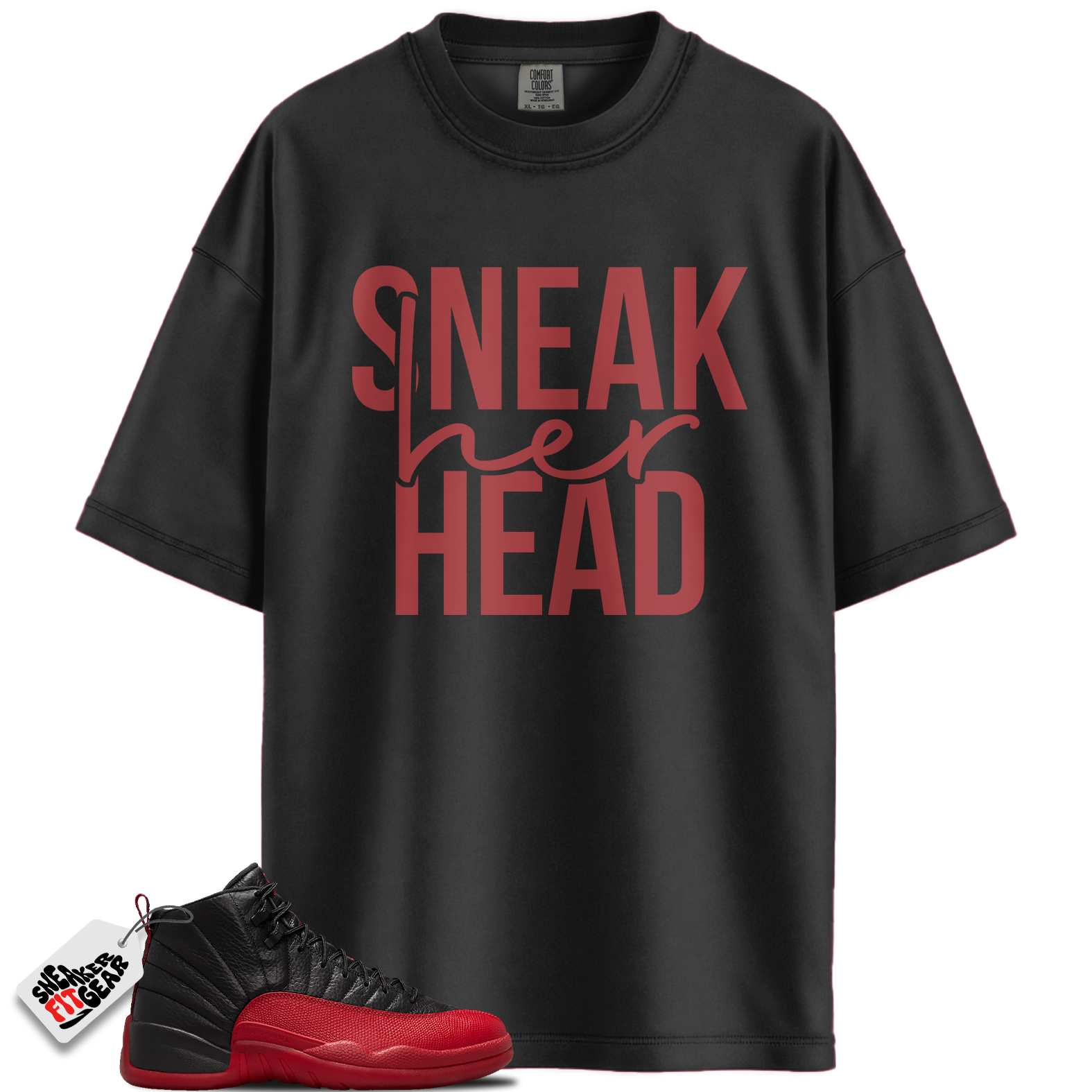 Jordan 12 Retro Flu Game Outfits Match Shirts, SneakHER Head Shirt To Match Jordan 12 Retro Flu Game Outfits Main image