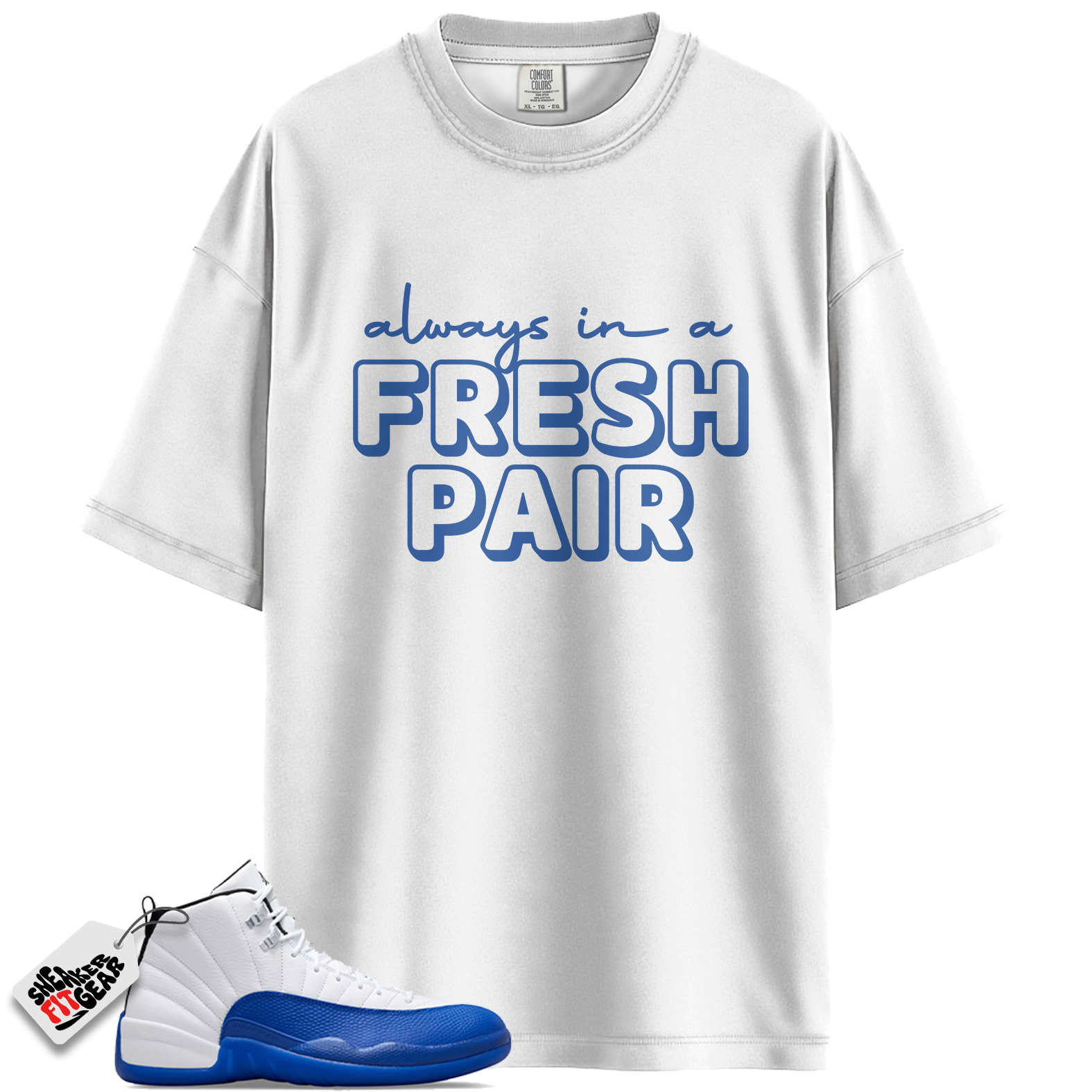 Jordan 12 Retro Blueberry Outfits Match Shirts, Fresh Pair Shirt To Match Jordan 12 Retro Blueberry Outfits