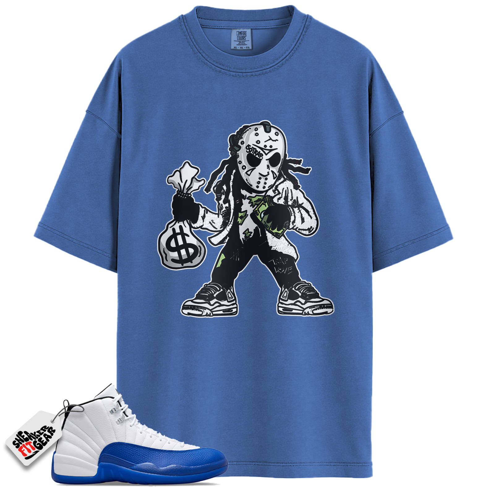 Jordan 12 Retro Blueberry Outfits Match Shirts, JASON To Match Jordan 12 Retro Blueberry Outfits