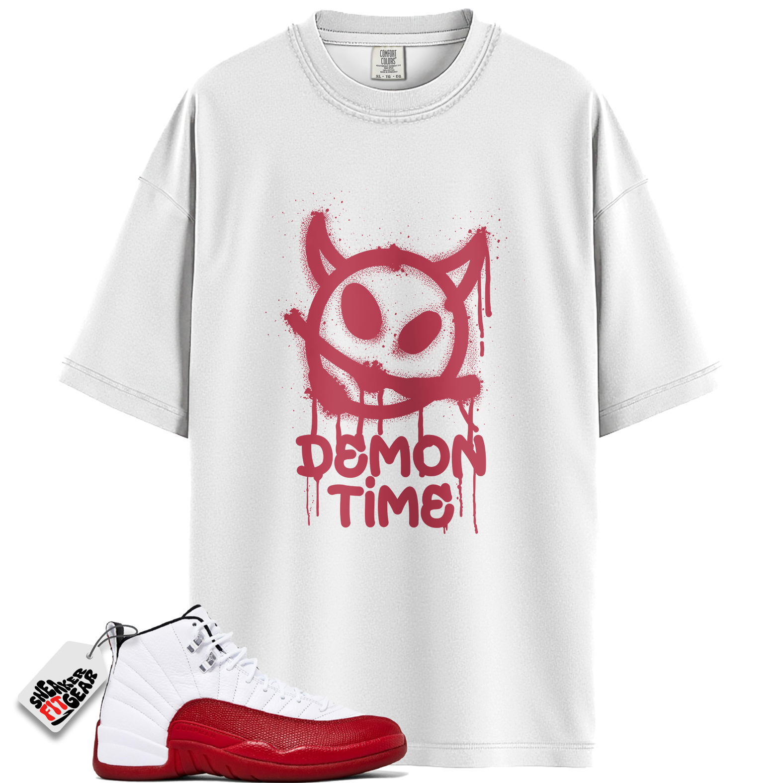 Jordan 12 Retro Cherry Outfits Match Shirts, DEMON TIME To Match Jordan 12 Retro Cherry Outfits Main image