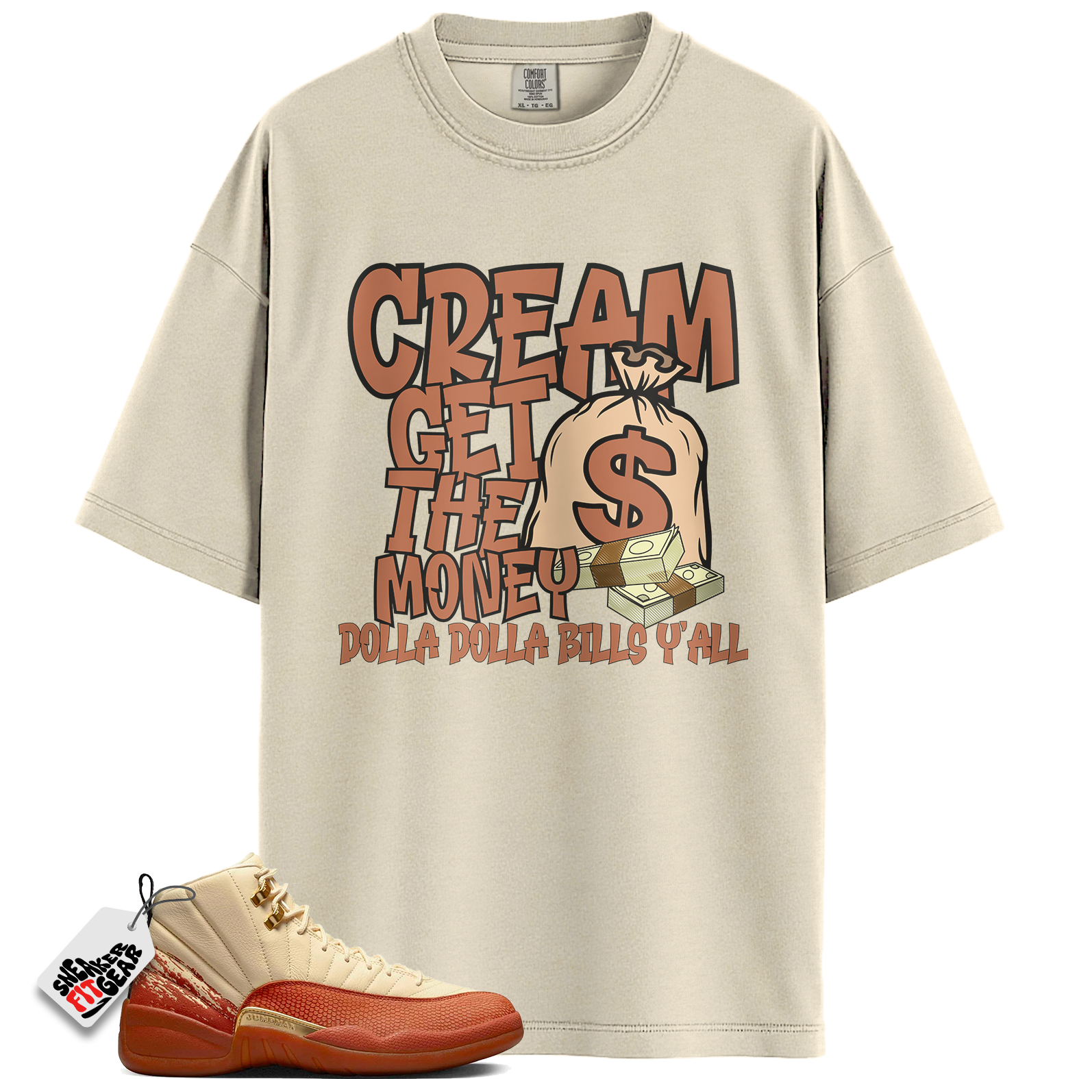 Jordan 12 Eastside Golf Match Shirts, Cream Shirt To Match Jordan 12 Eastside Golf