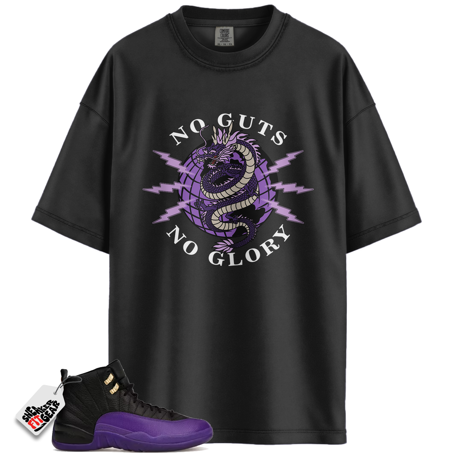 Jordan 12 Field Purple Match Shirts, No Guts Shirt To Match Jordan 12 Field Purple