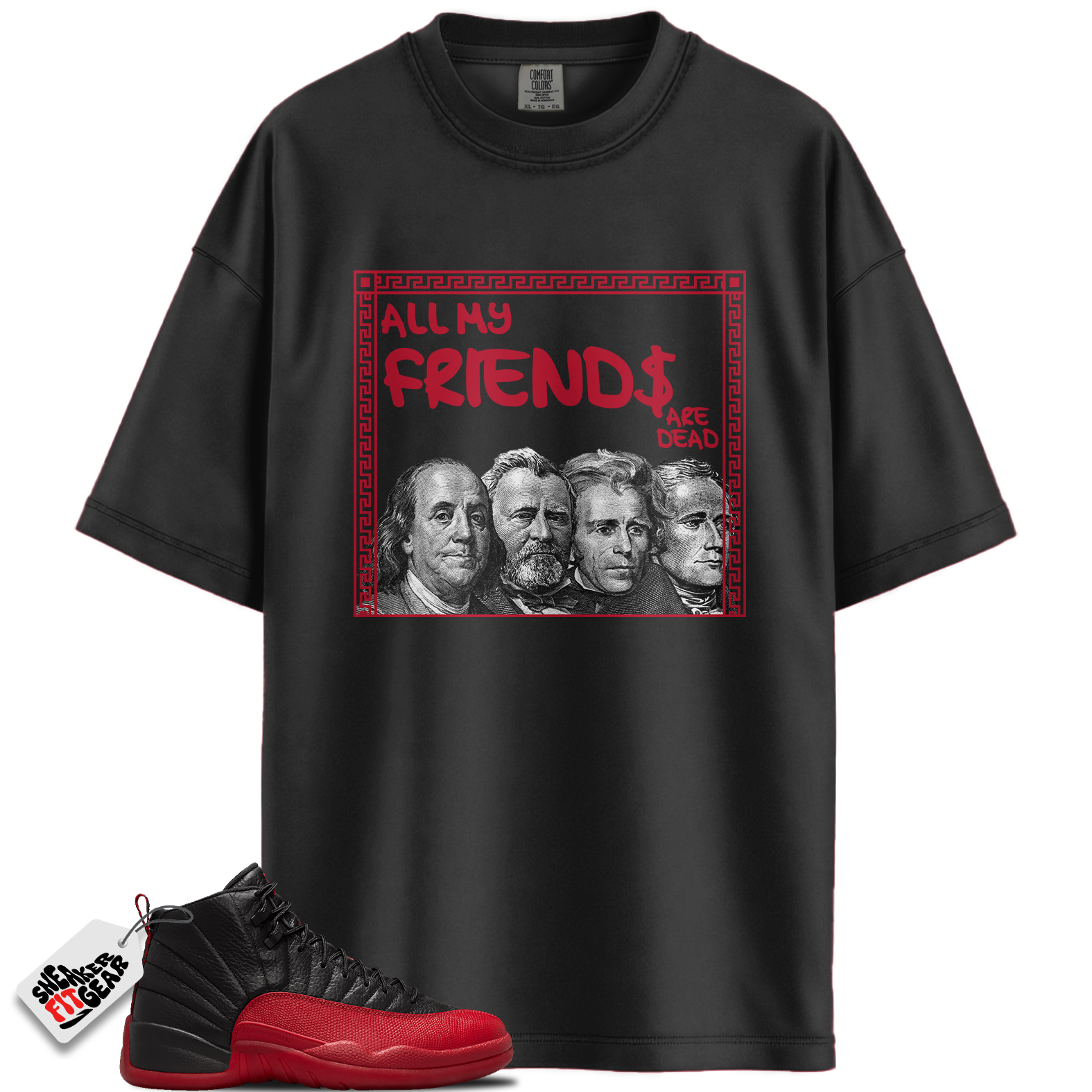 Jordan 12 Retro Flu Game Outfits Match Shirts, All My Friends Shirt To Match Jordan 12 Retro Flu Game Outfits