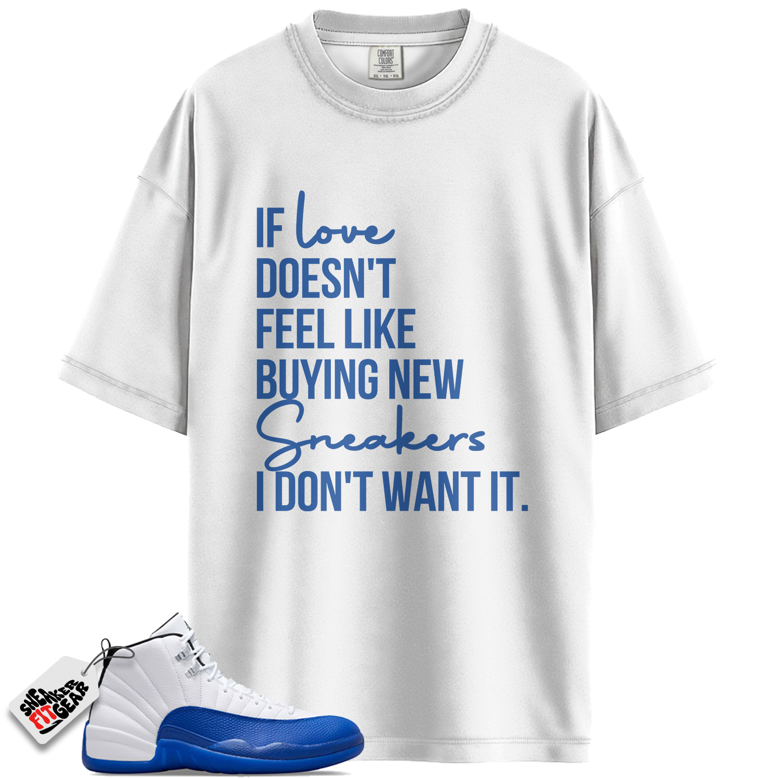 Jordan 12 Retro Blueberry Outfits Match Shirts, If Love Shirt To Match Jordan 12 Retro Blueberry Outfits