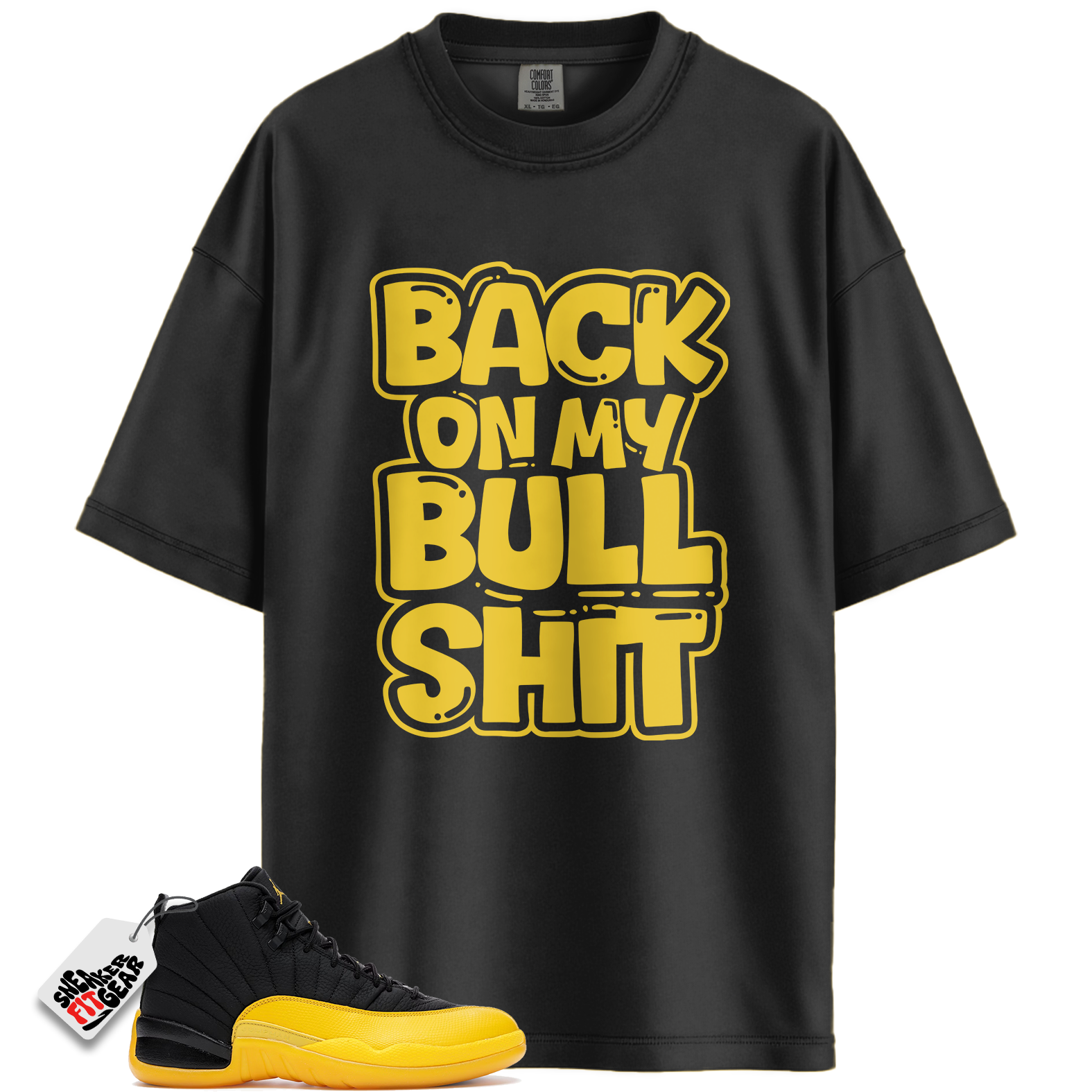 Jordan 12 Retro Black University Gold Match Shirts, BULL To Match Jordan 12 Retro Black University Gold