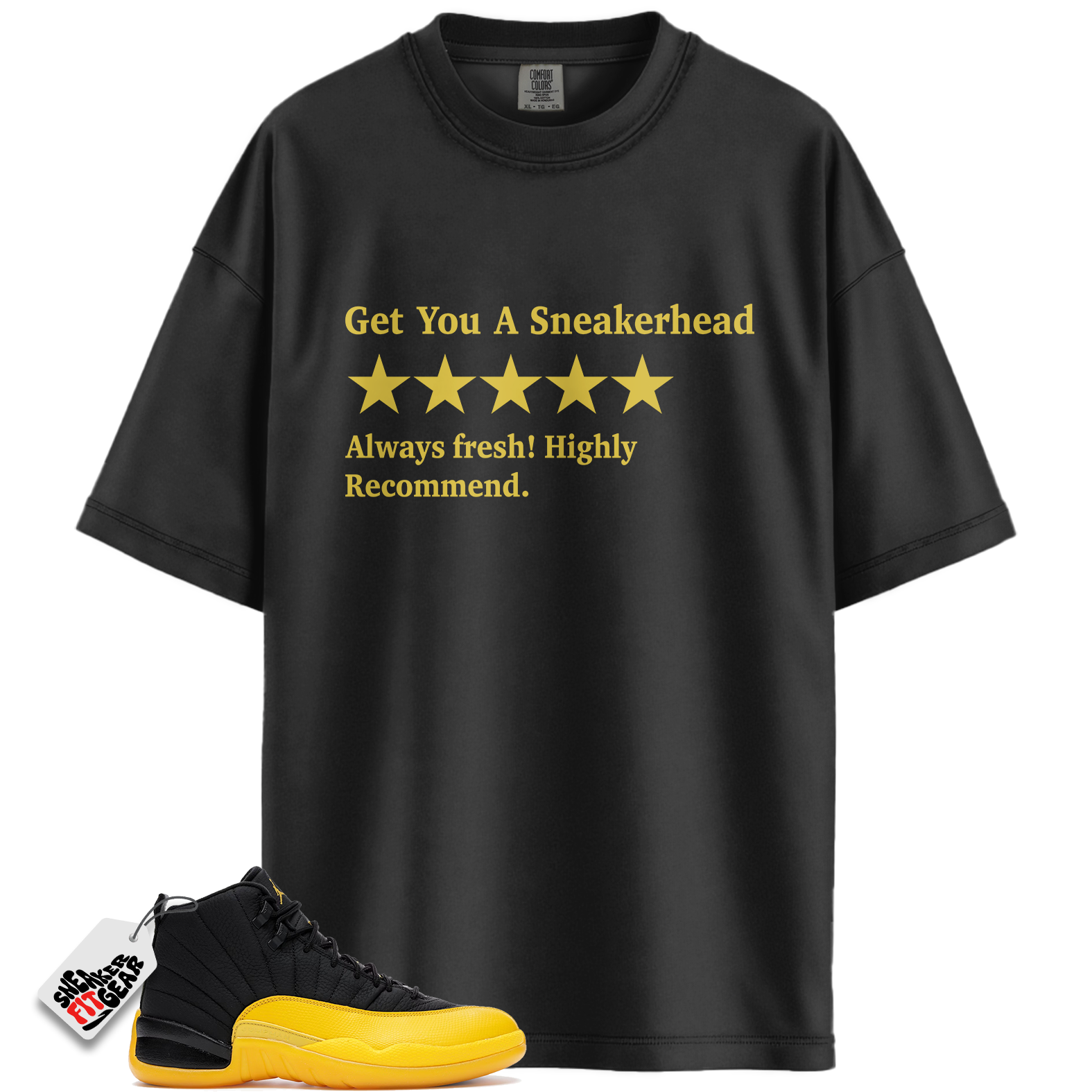 Jordan 12 Retro Black University Gold Match Shirts, Get You A Sneakerhead To Match Jordan 12 Retro Black University Gold