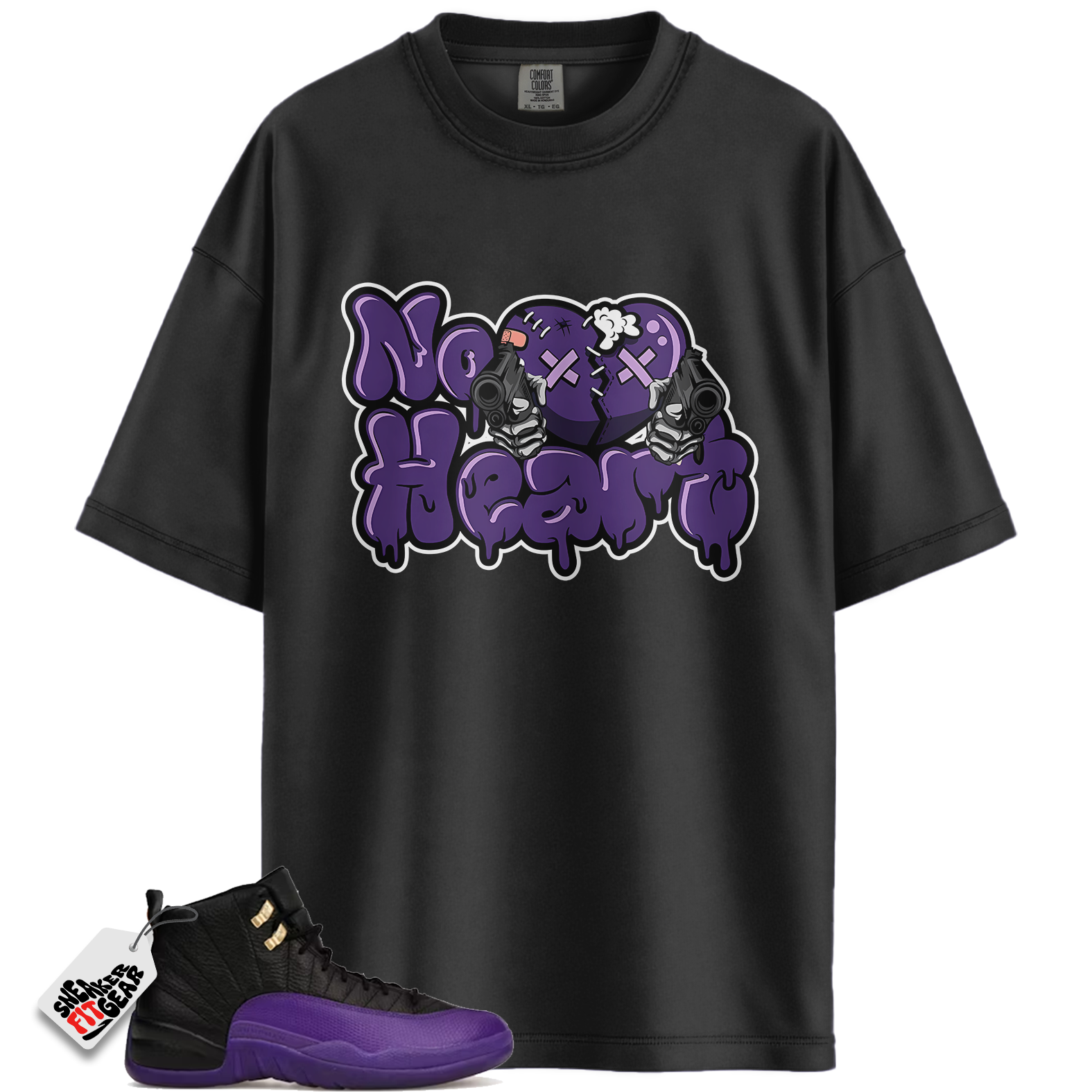 Jordan 12 Field Purple Match Shirts, No Heart Shirt To Match Jordan 12 Field Purple