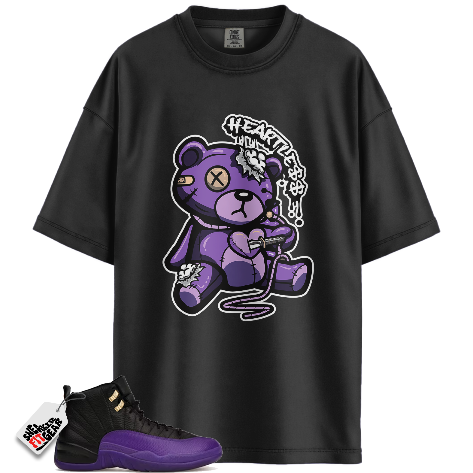 Jordan 12 Field Purple Match Shirts, Heart Less Shirt To Match Jordan 12 Field Purple